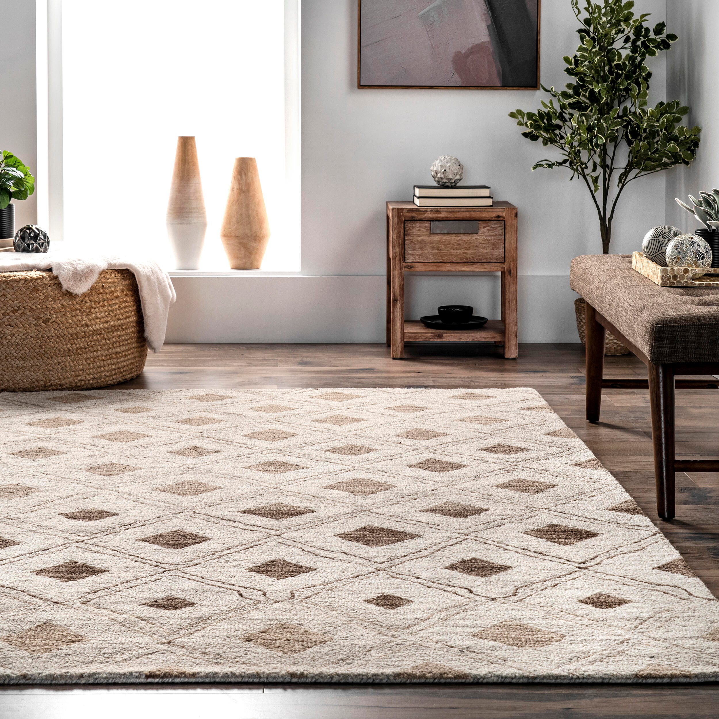 Nuloom Myla 10' x 14' Area Rug, Beige, large