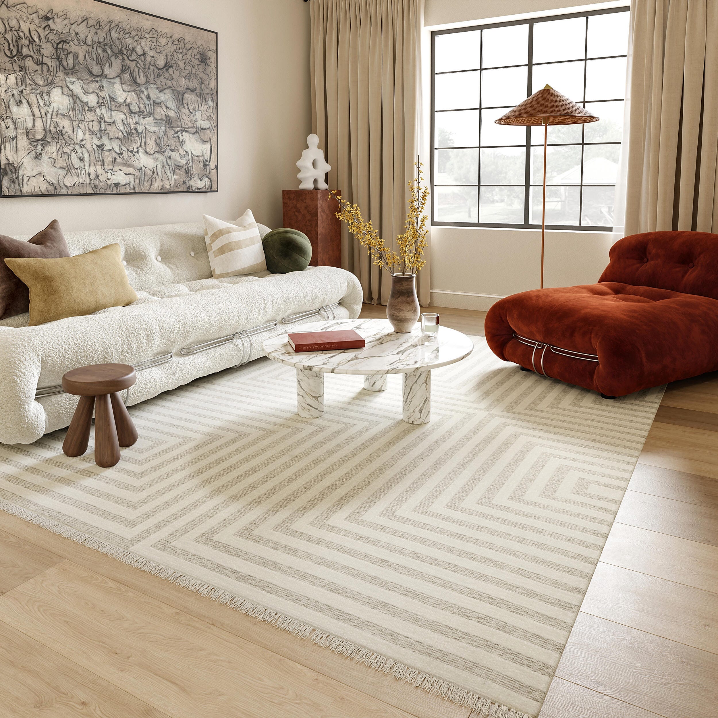 Nuloom Nicolai 7' x 9' Area Rug, Cream, rollover