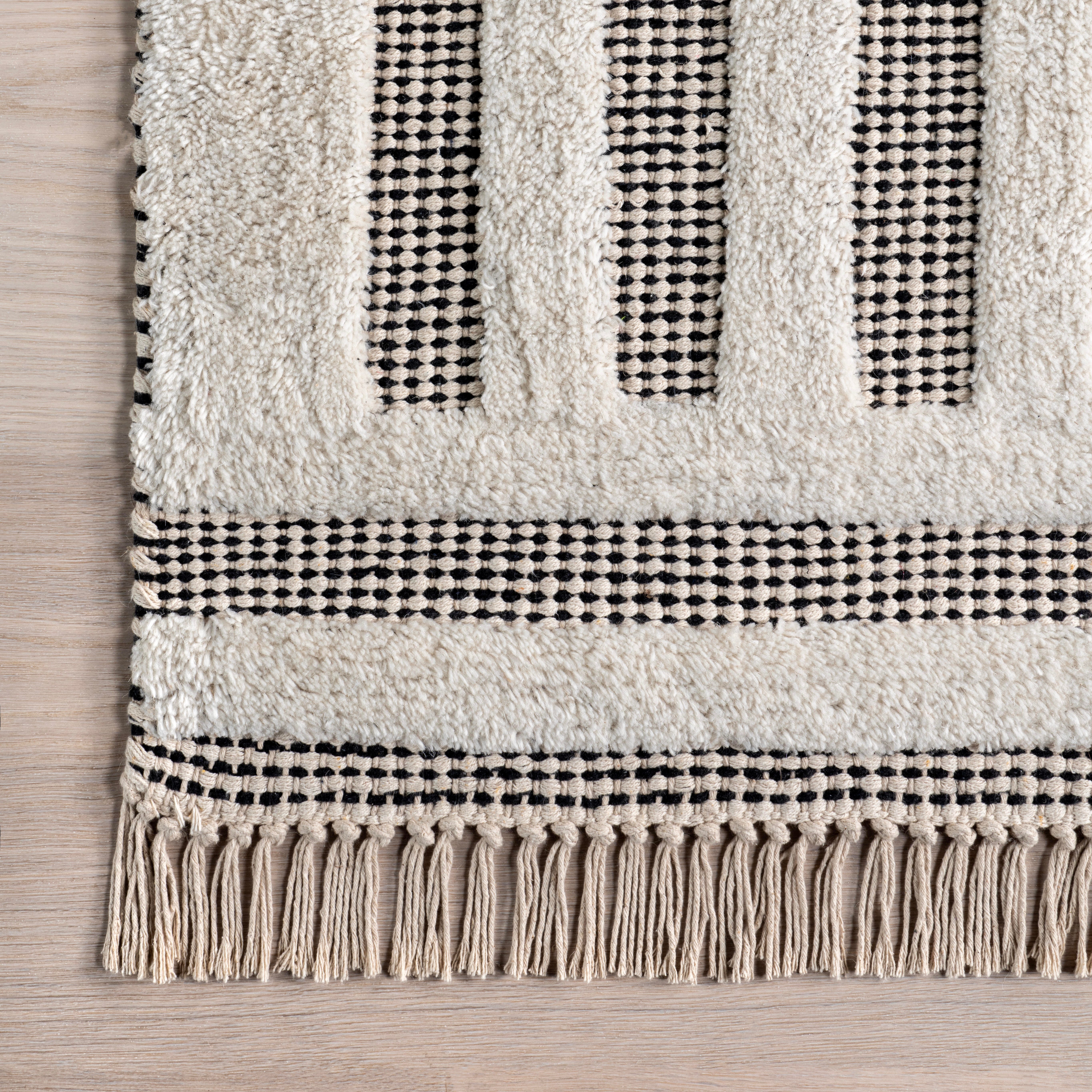 Nuloom Merrick 9' x 12' Area Rug, Black/White, large