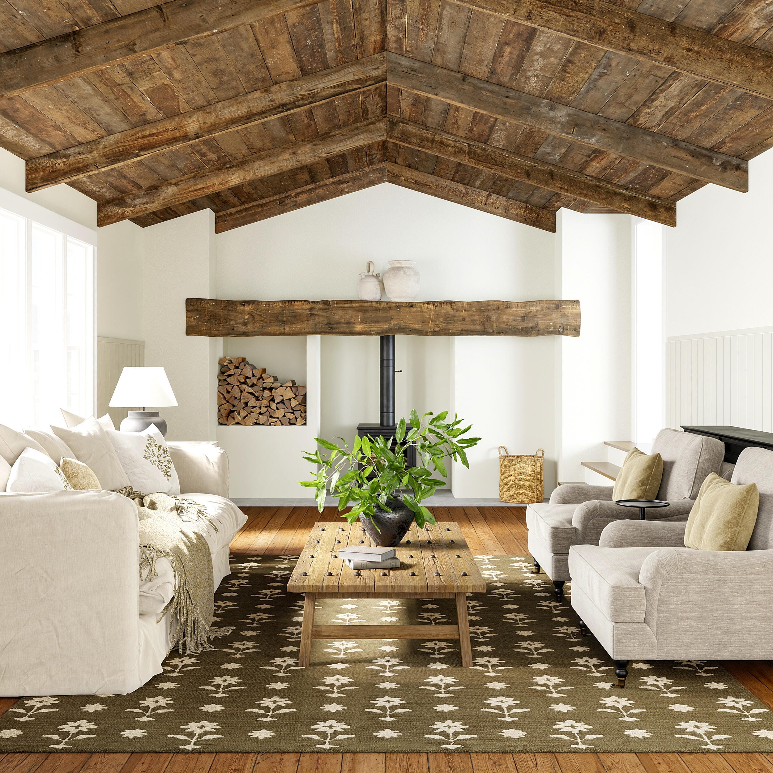 Nuloom Ella 5' x 8' Area Rug, Olive Green, rollover