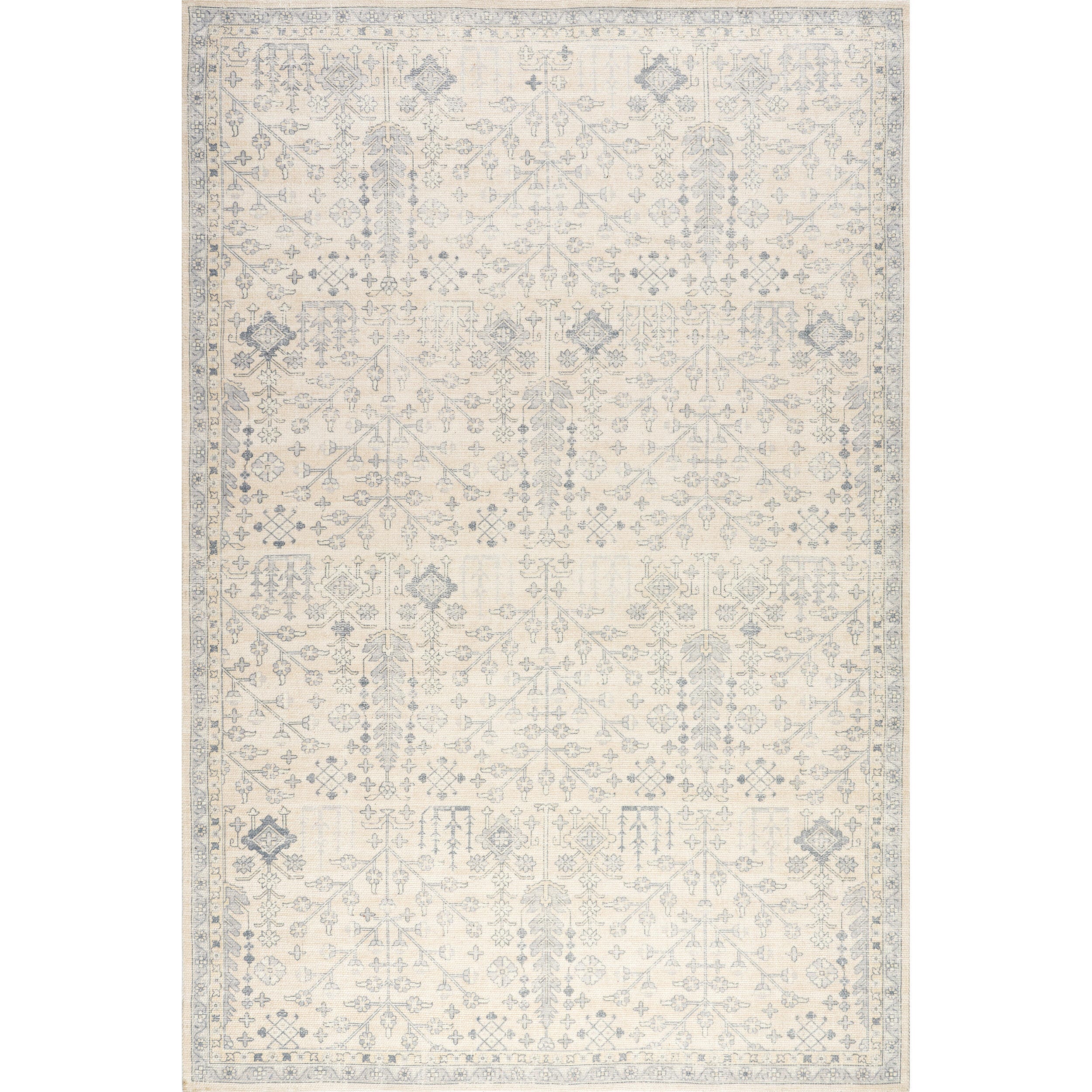 Nuloom Flora 4' x 6' Area Rug, Slate Blue, large
