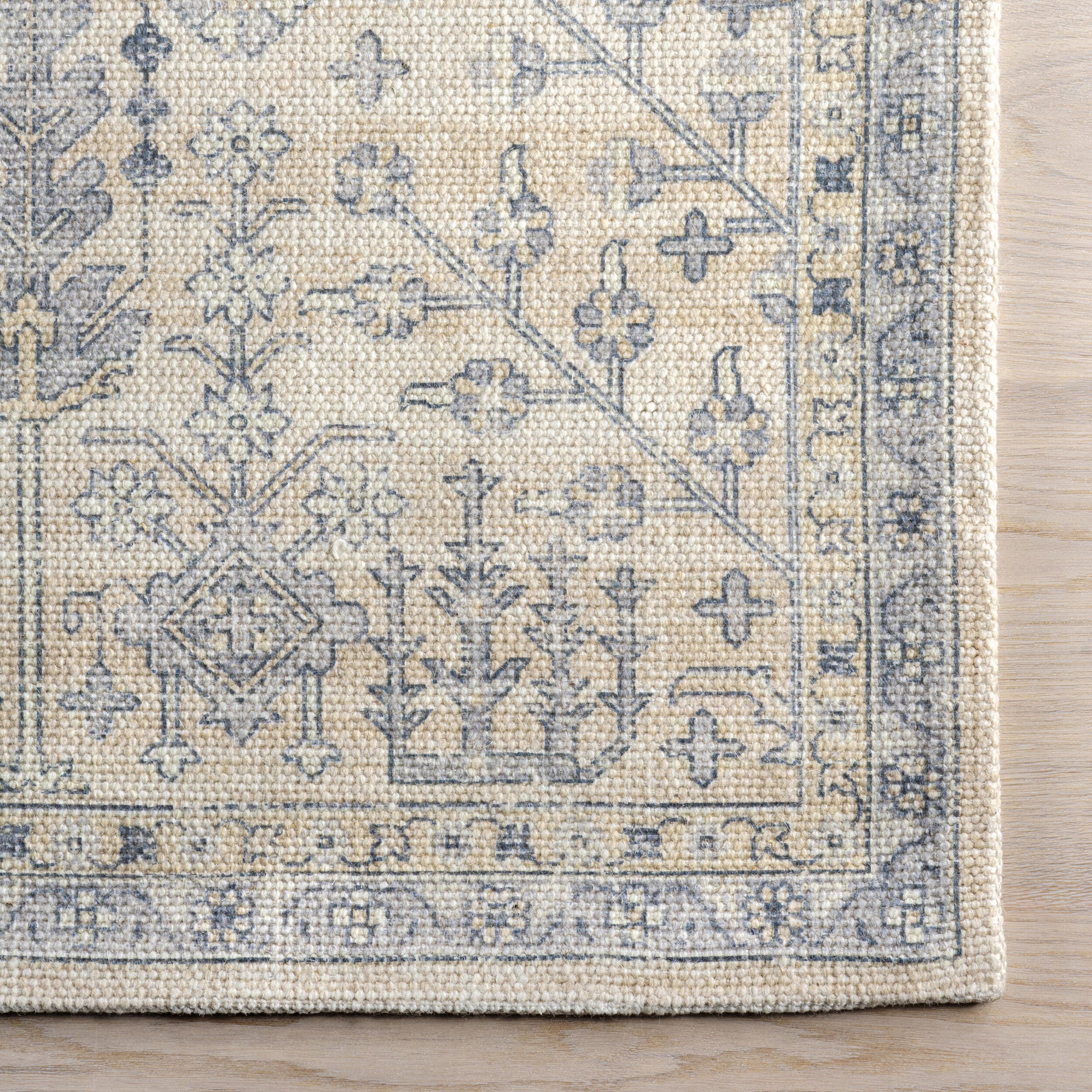 Nuloom Flora 6' x 9' Area Rug, Slate Blue, large