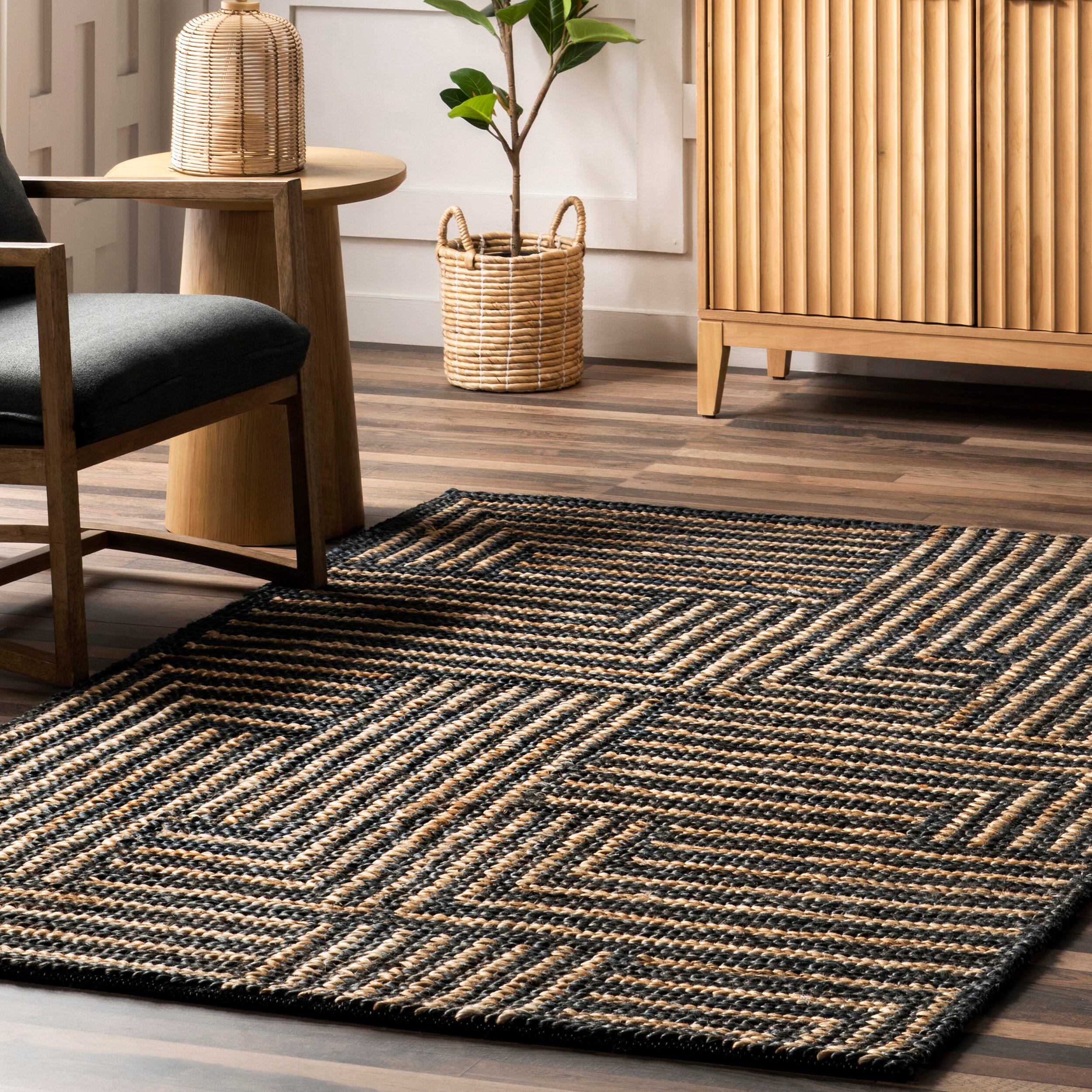 Nuloom Grassland 10' x 14' Area Rug, Black, large