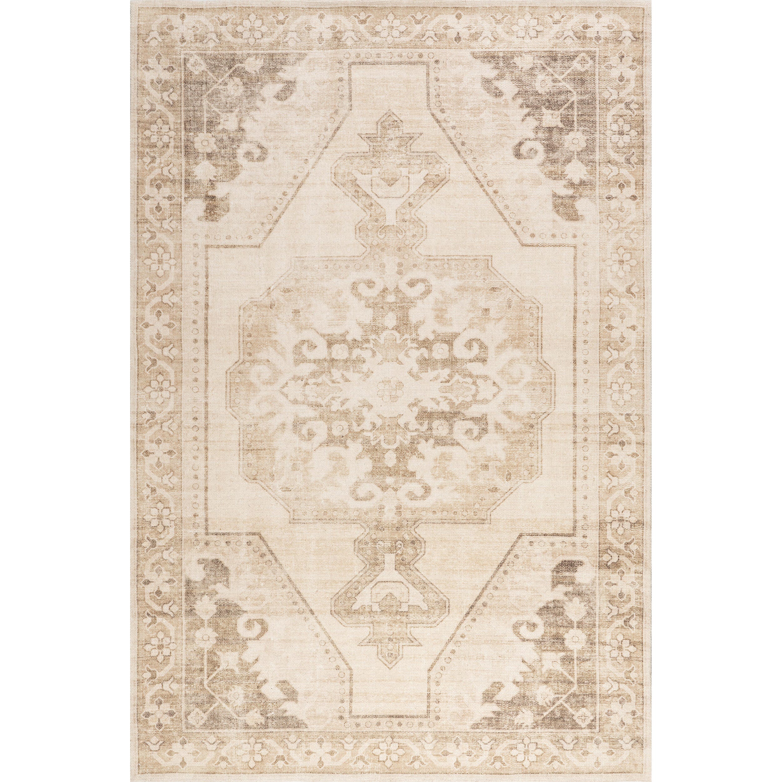 Nuloom Nienna 4' x 6' Area Rug, Beige, large