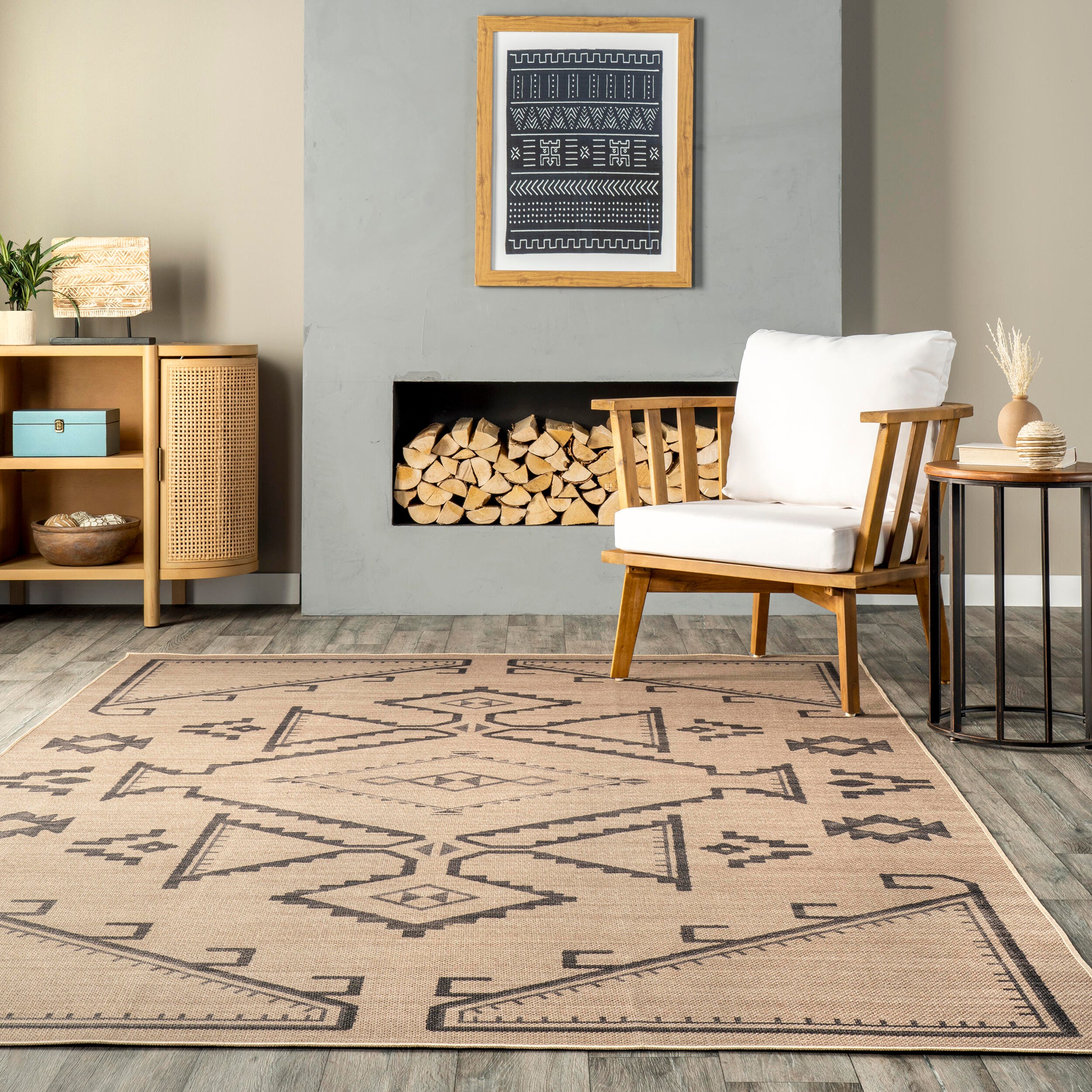 Nuloom Riva 5' x 8' Area Rug, Natural, large