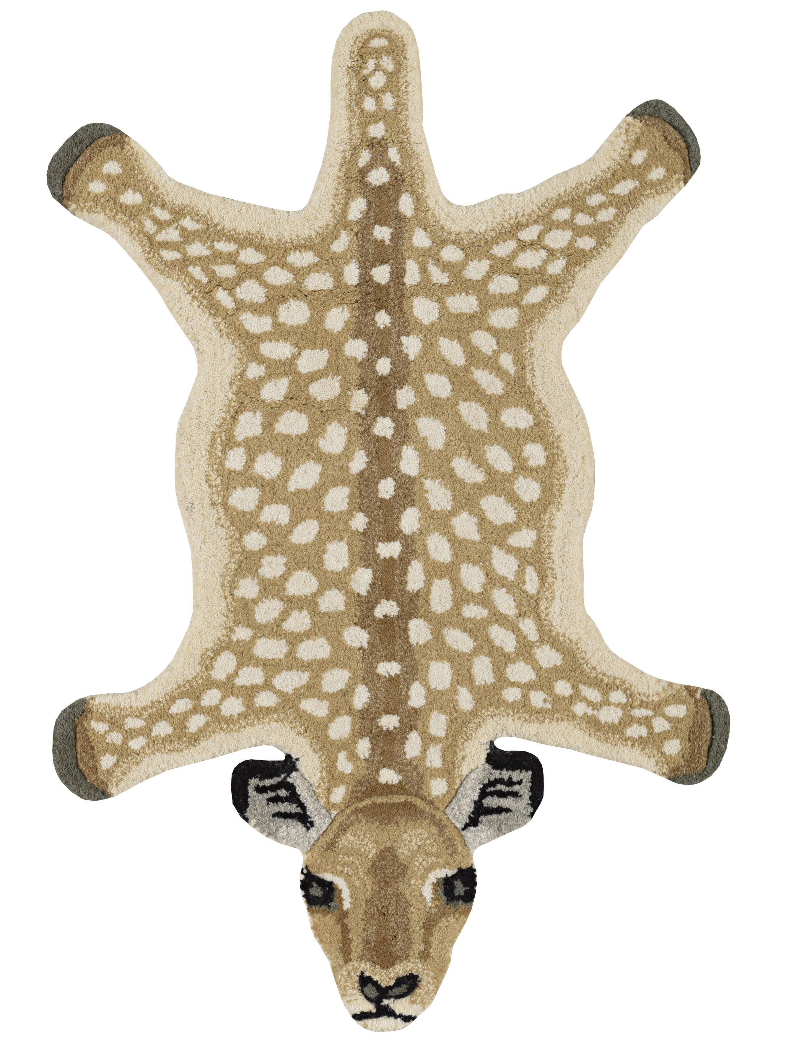 Linon Jungle Antelope 2' X 3' Accent Rug, Beige, large