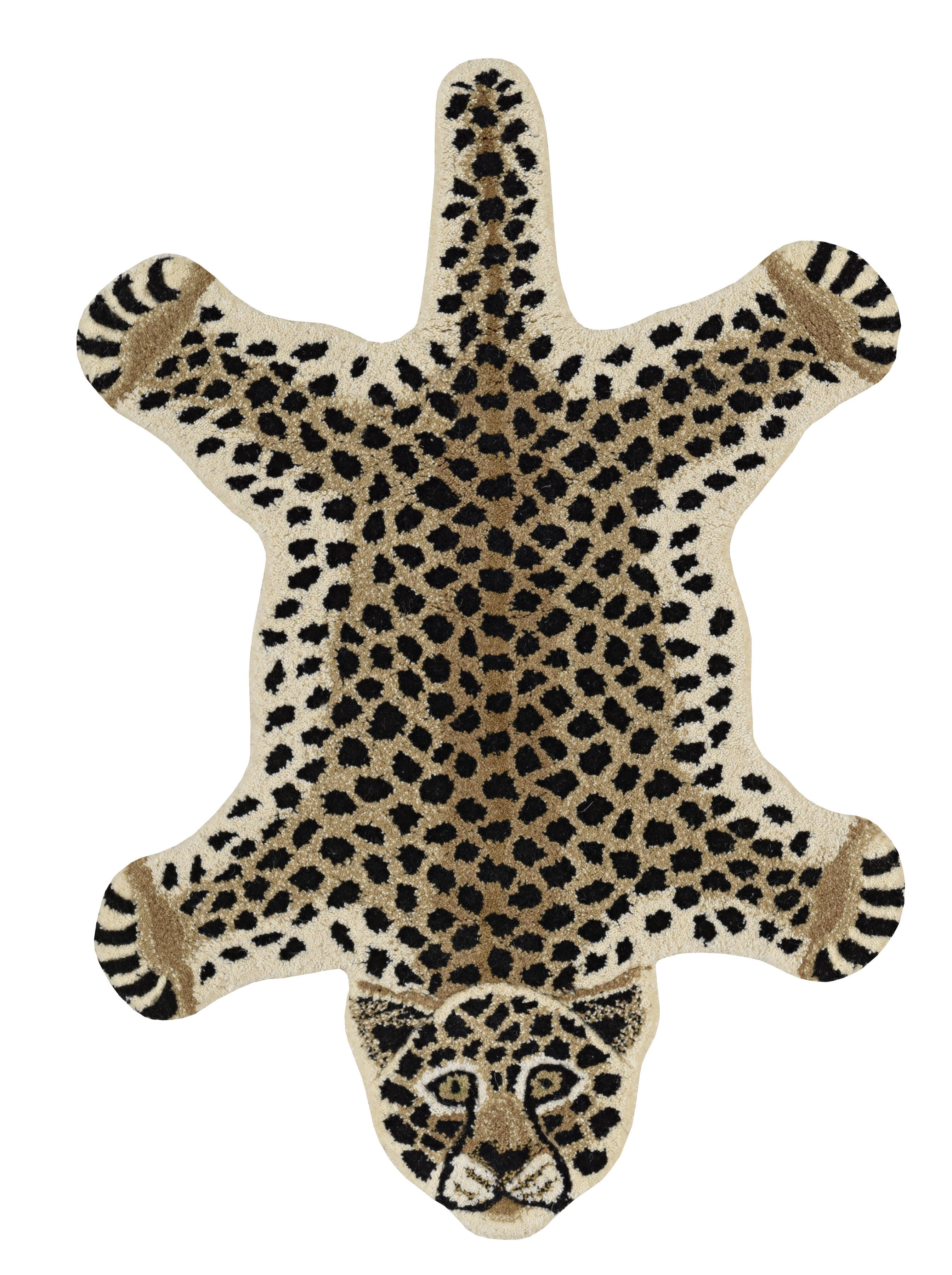 Linon Jungle Cheetah 2' X 3' Accent Rug, Gold/Black, large