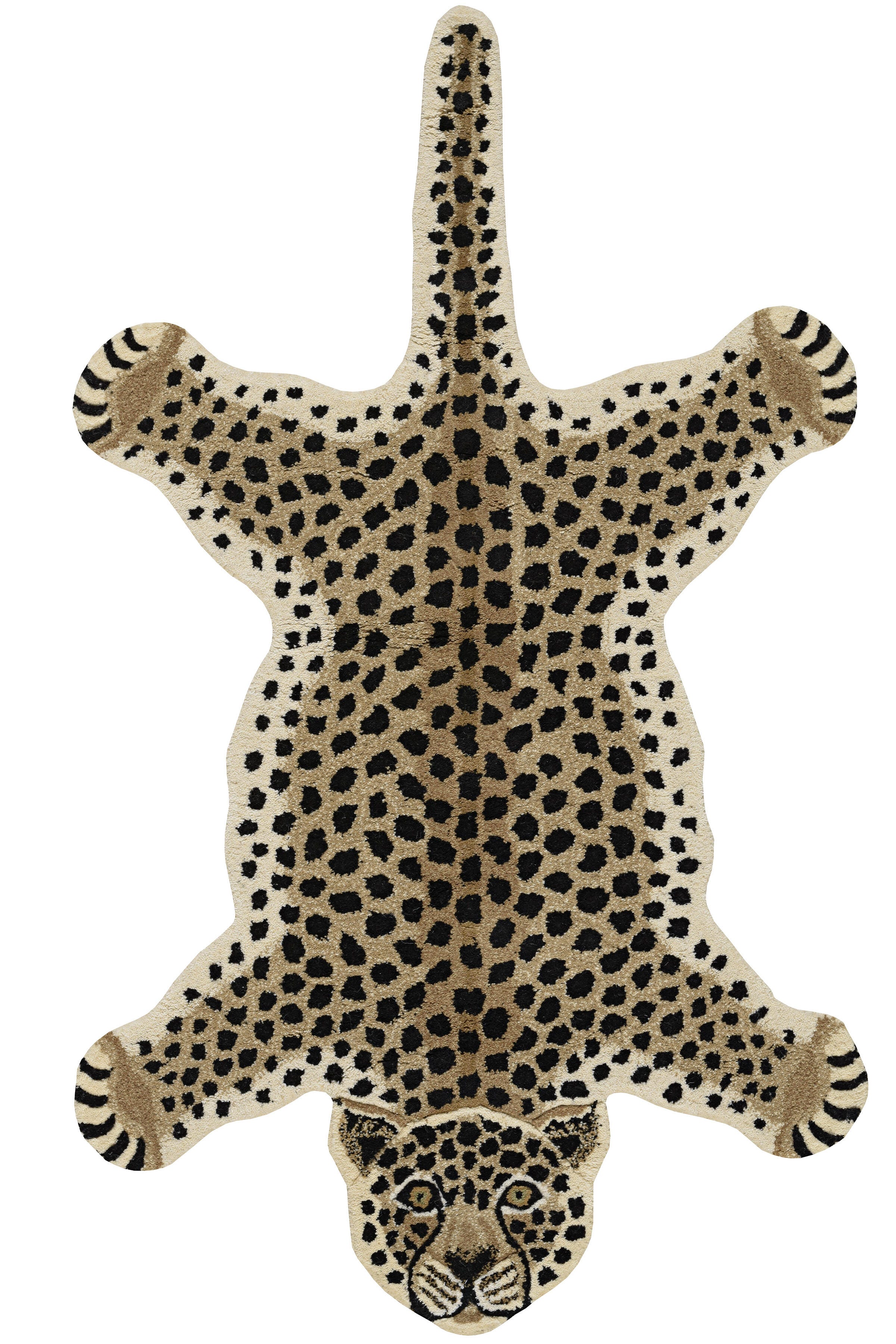 Linon Jungle Cheetah 3' X 5' Accent Rug, Gold/Black, large