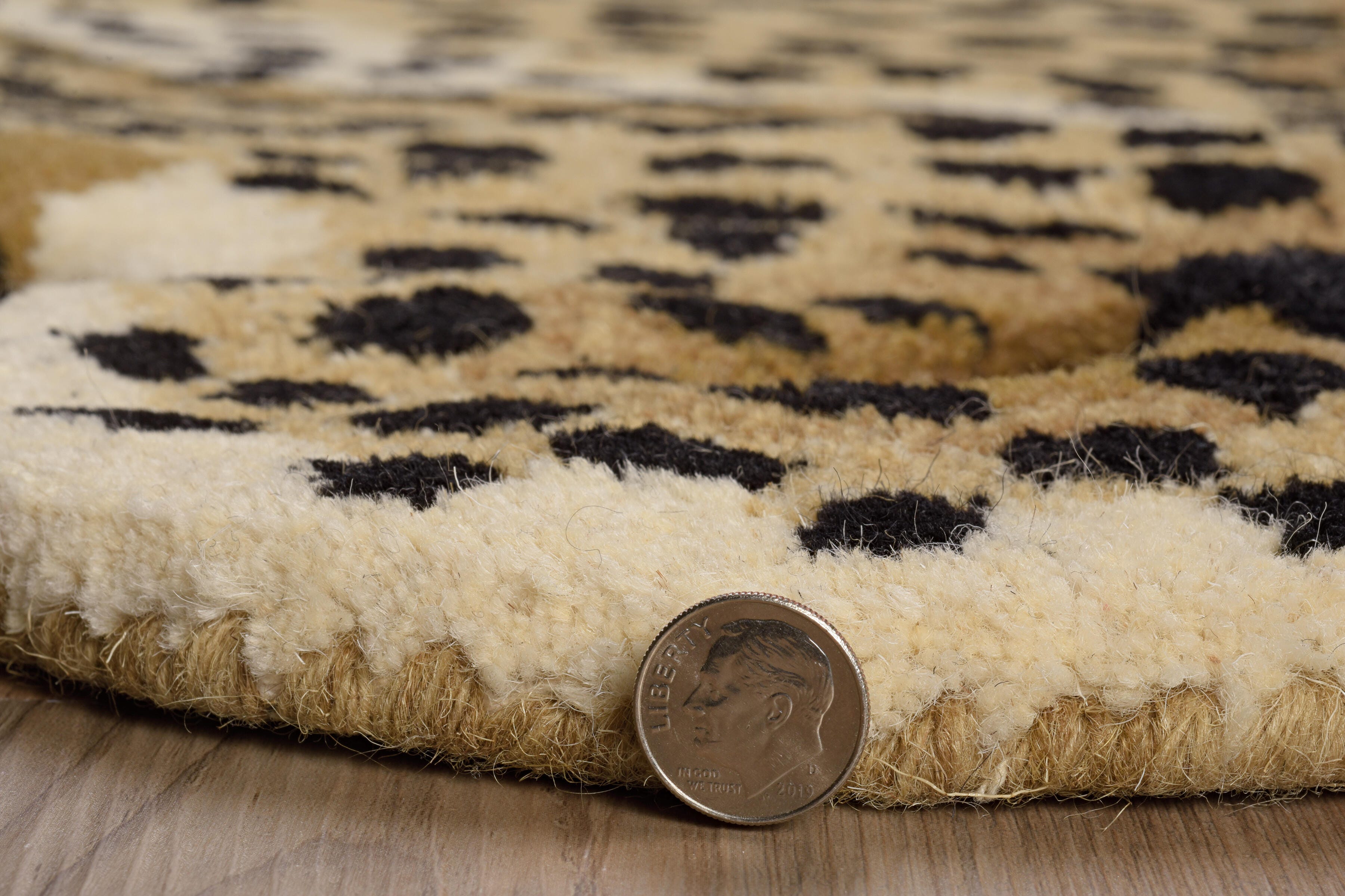 Linon Jungle Sitting Cheetah 2' X 3' Accent Rug, , large