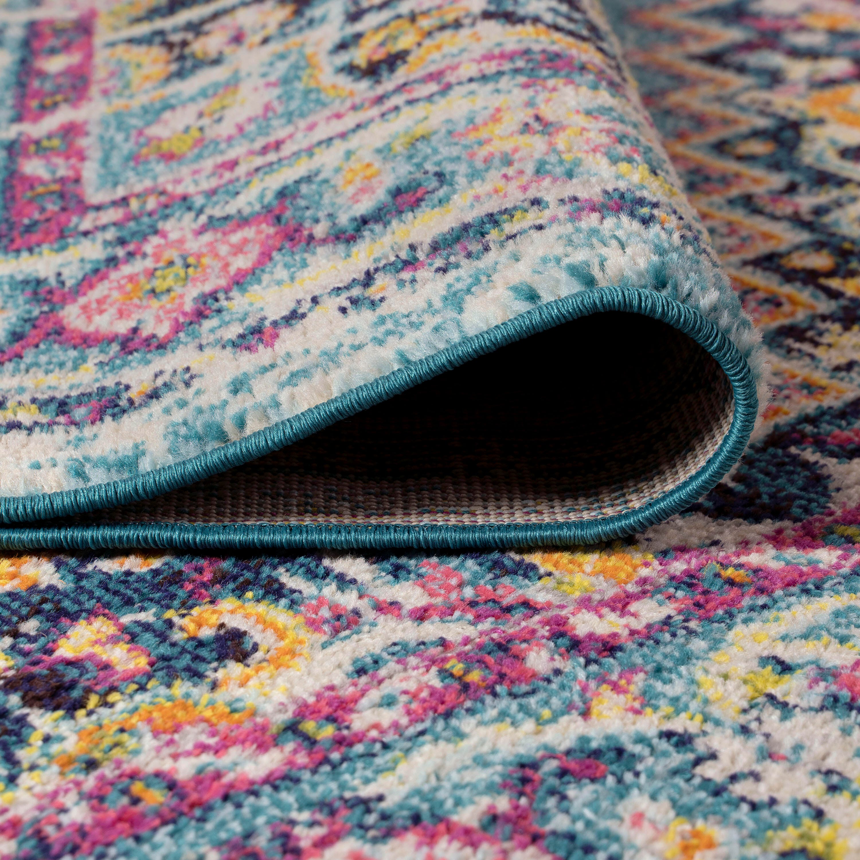 JONATHAN Y Brooklyn 8' x 10' Area Rug, Blue/Multi, large