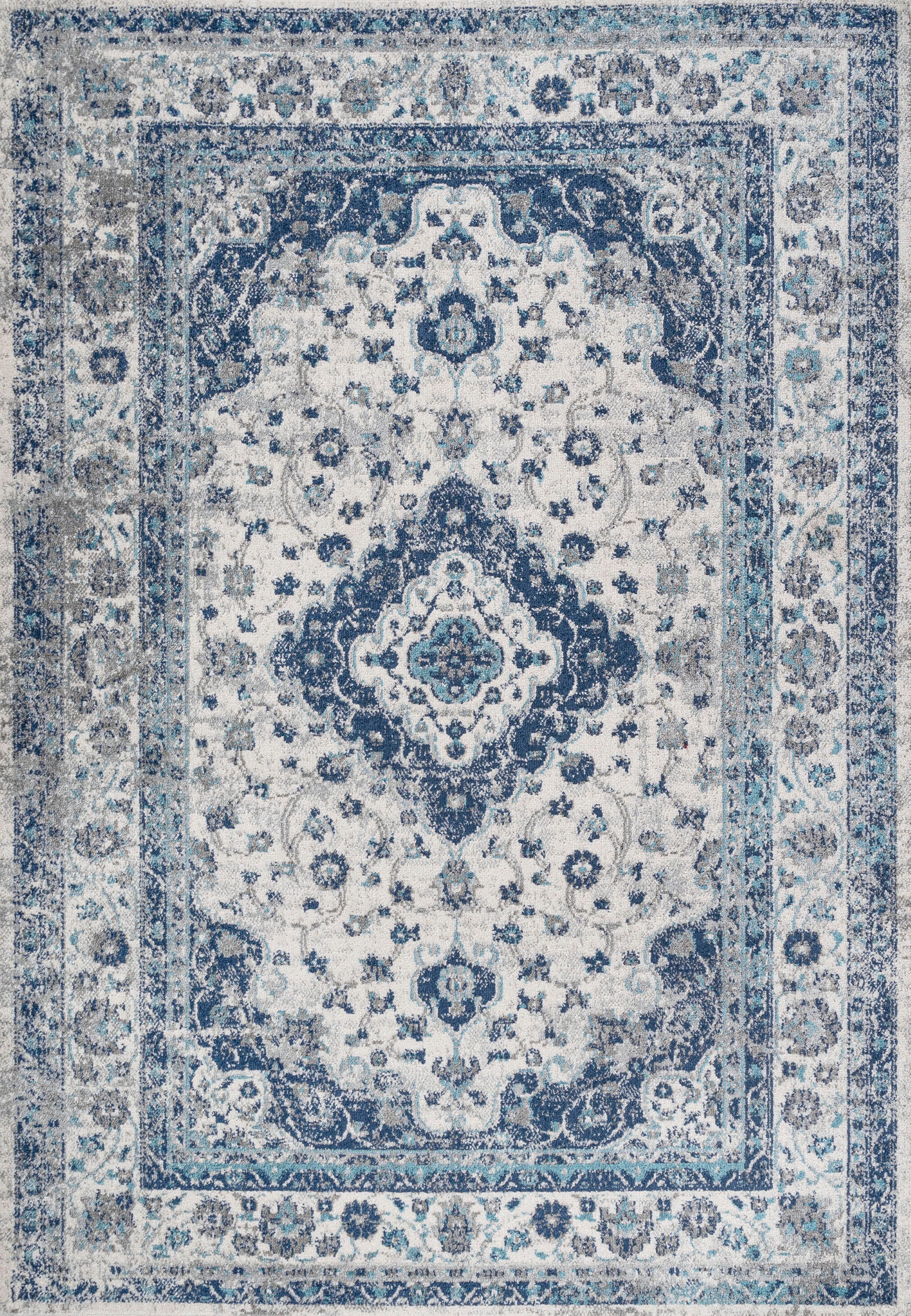 JONATHAN Y Indhira Ornate 3' x 5' Area Rug, Blue, large