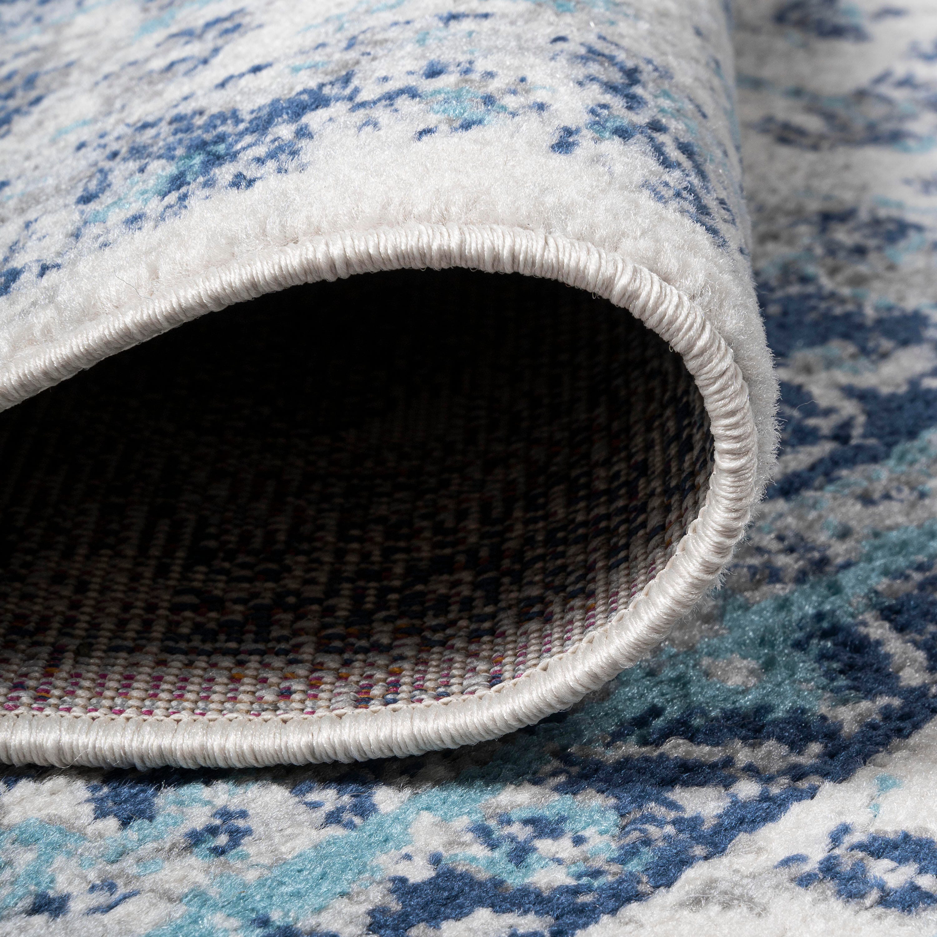 JONATHAN Y Indhira Ornate 4' x 6' Area Rug, Blue, large