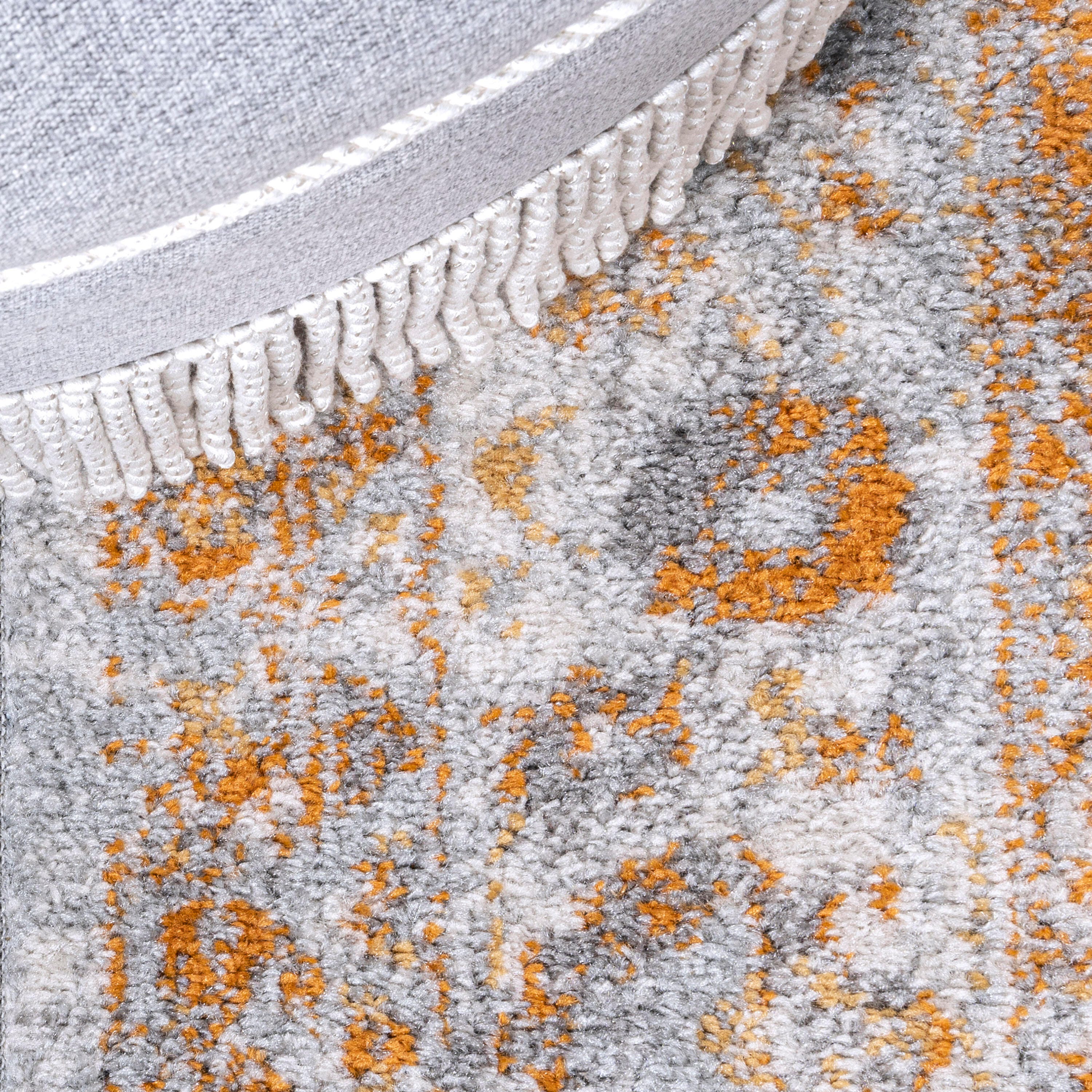 JONATHAN Y Indhira Ornate 5' x 8' Area Rug, Orange, large