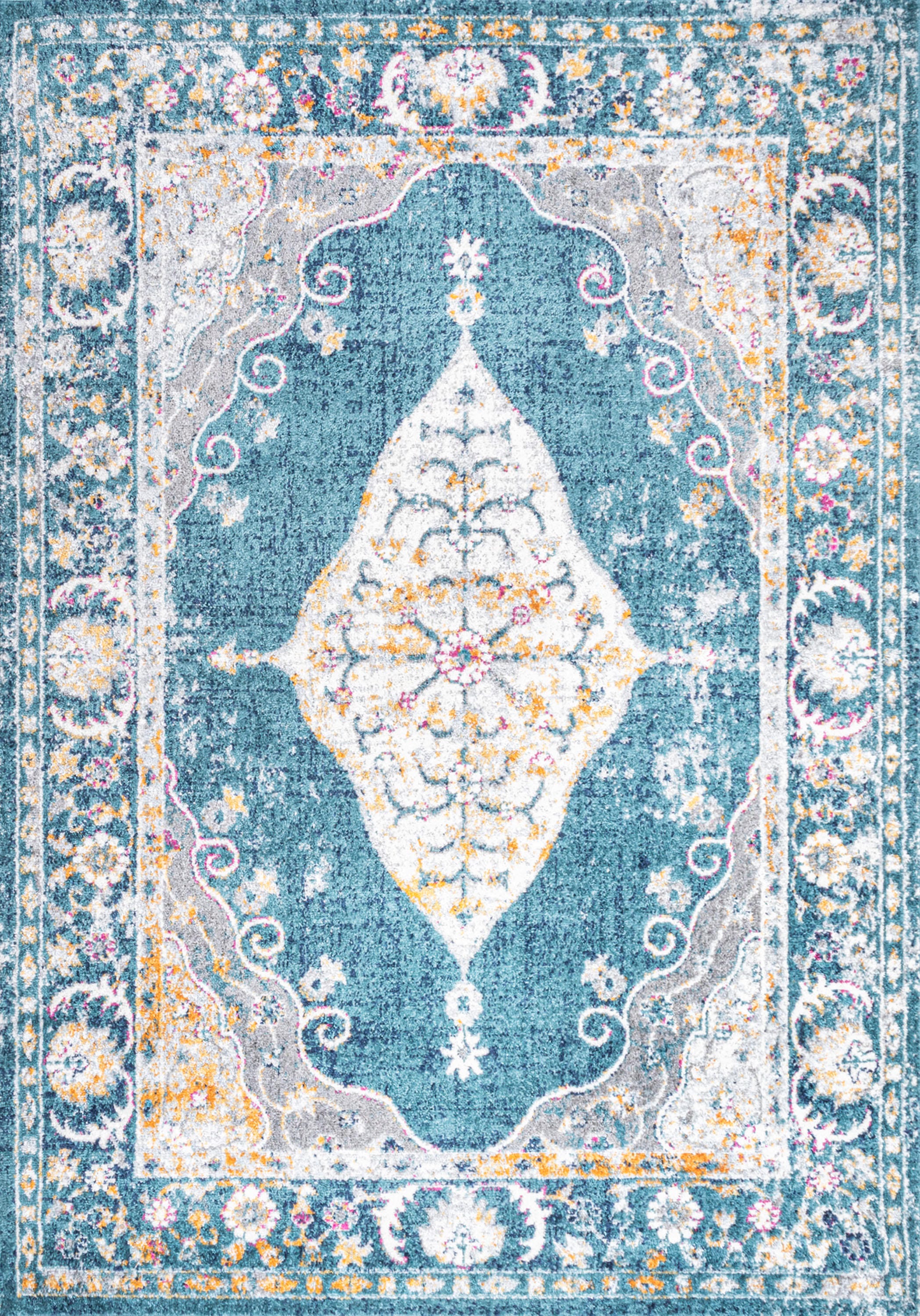 JONATHAN Y Zelda 4' x 6' Area Rug, Blue, large