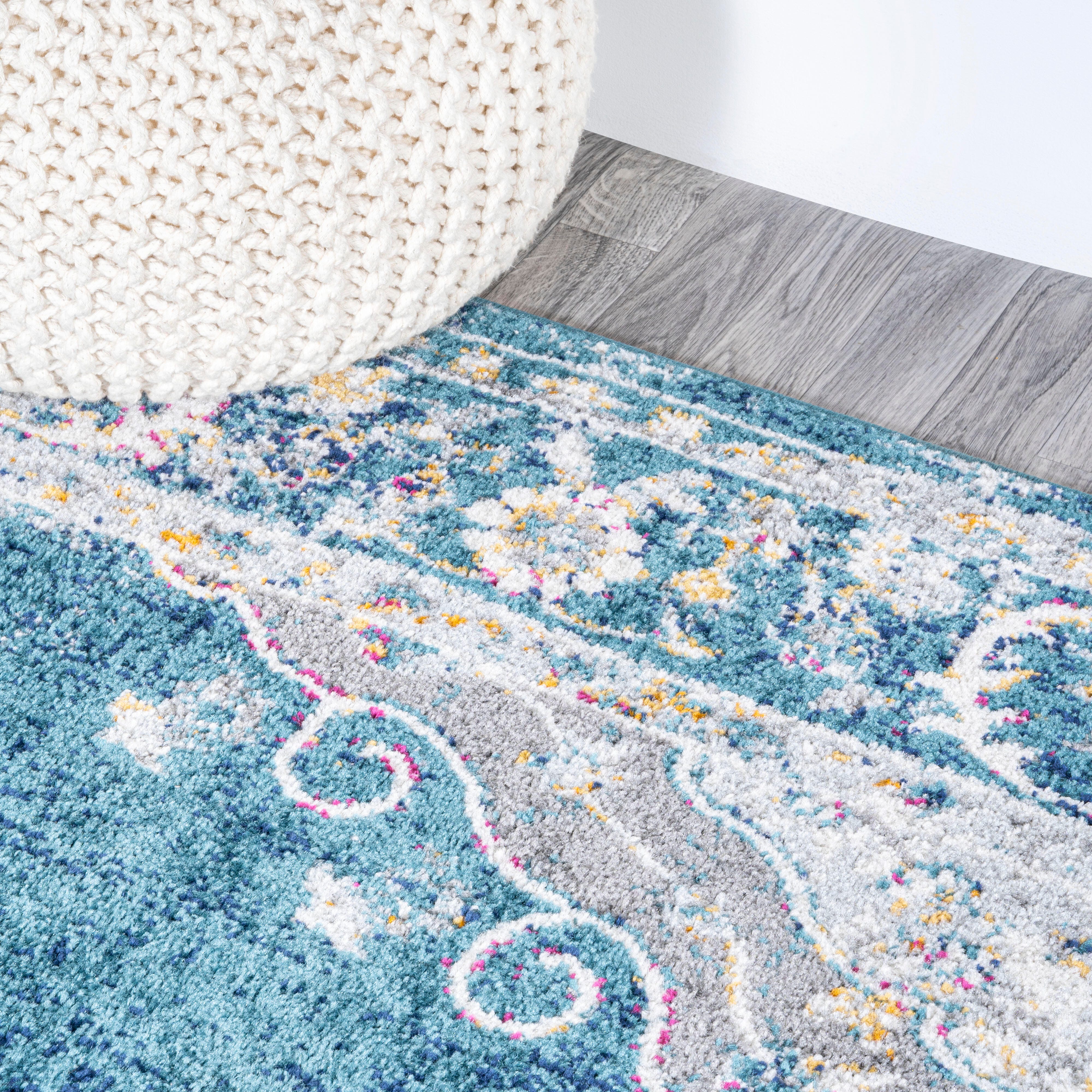 JONATHAN Y Zelda 5' x 8' Area Rug, Blue, large