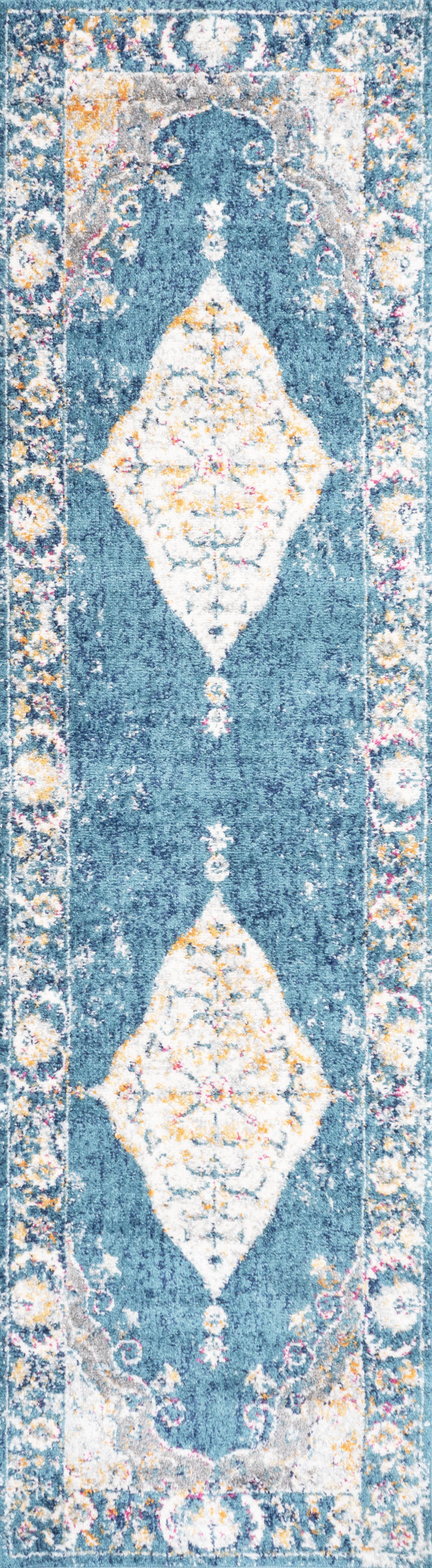 JONATHAN Y Zelda 2' x 8' Runner Rug, Blue, large