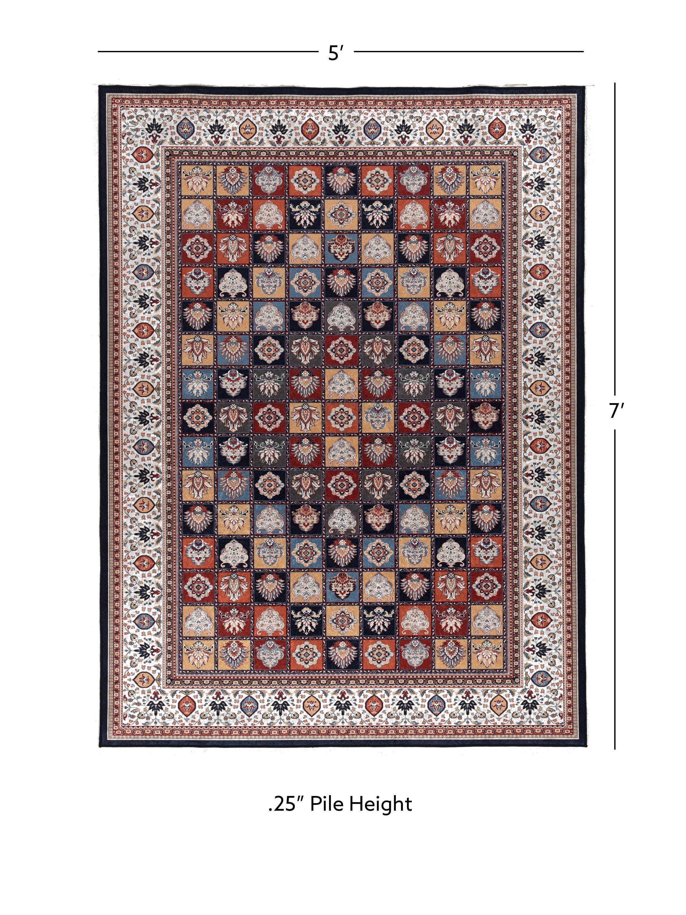 Linon Emerald Aerin 5' x 7' Area Rug, Multi, large