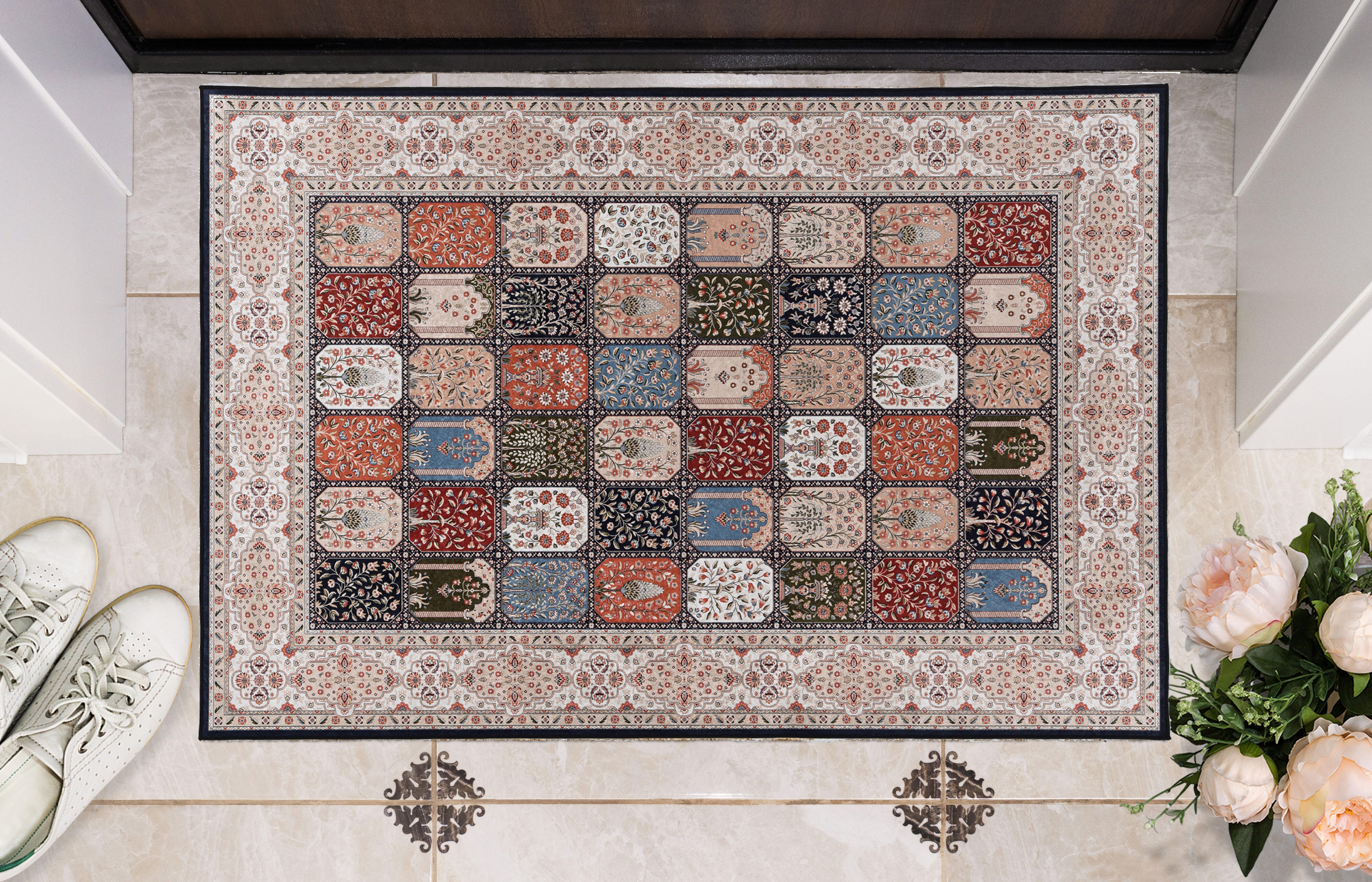 Linon Emerald Farlin 2'2" x 3'2" Area Rug, Multi, rollover