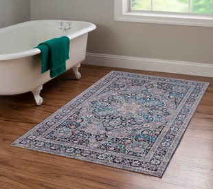 Linon Emerald Grenier 3'3" x 5' Area Rug, Gray, rollover