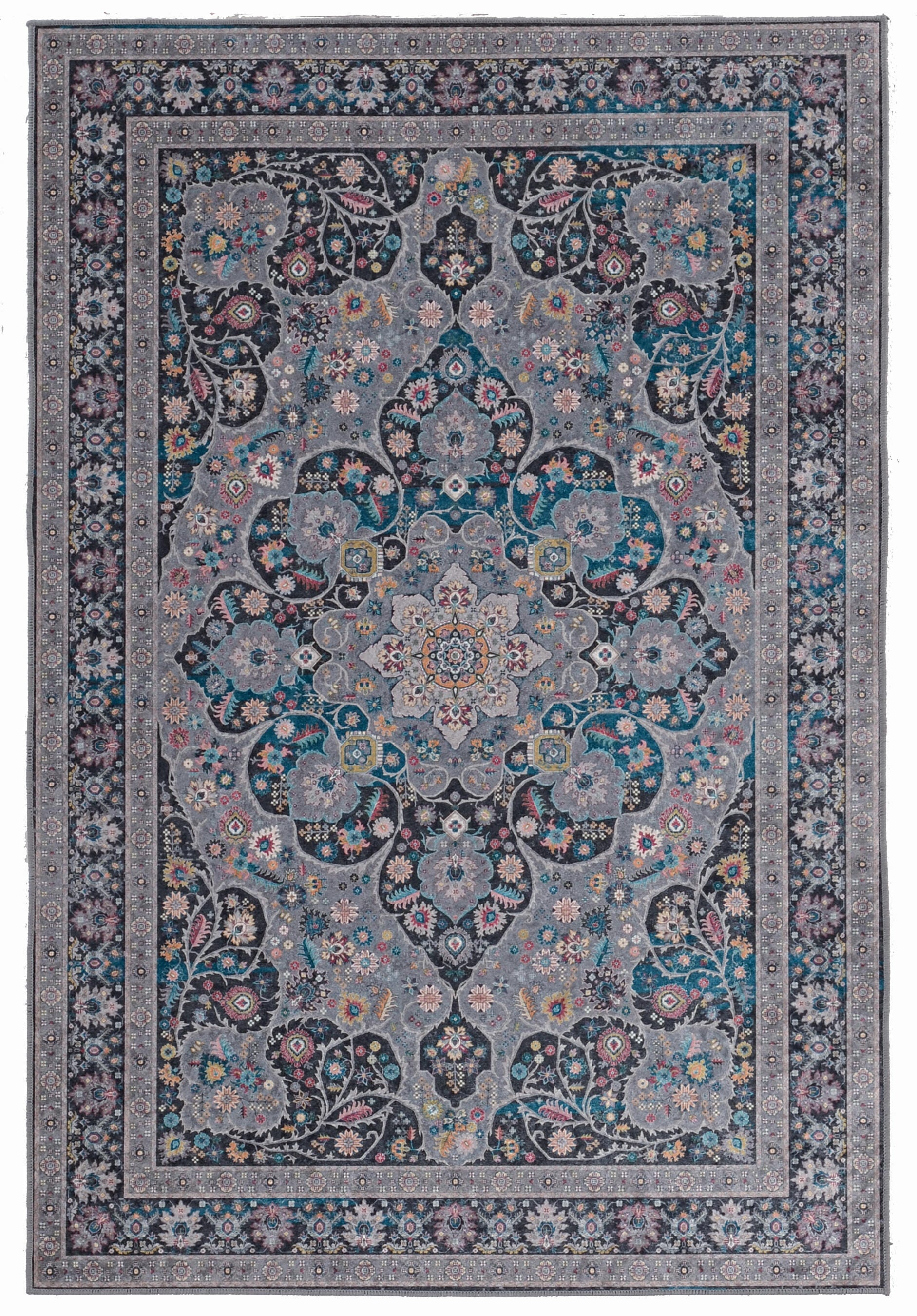 Linon Emerald Grenier 3'3" x 5' Area Rug, Gray, large