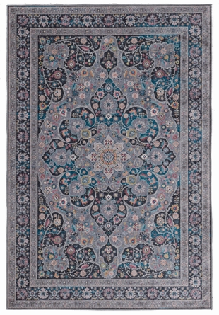 Linon Emerald Grenier 3'3" x 5' Area Rug, Gray, large