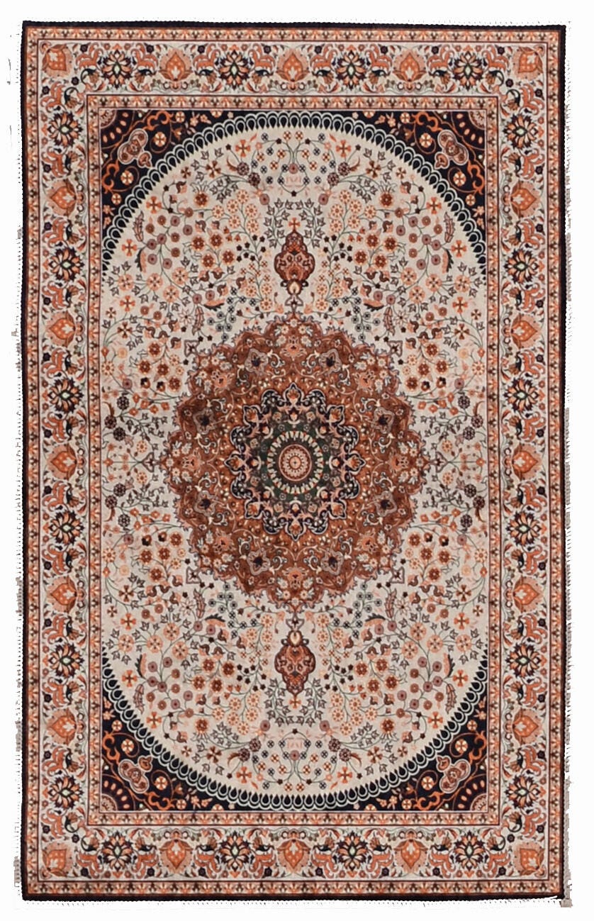 Linon Emerald Harris 2'2" x 3'2" Area Rug, Cream, large