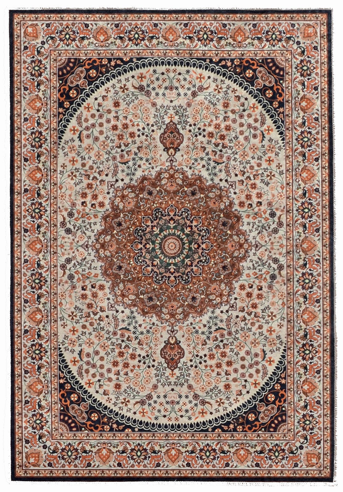 Linon Emerald Harris 3'3" x 5' Area Rug, Cream, large