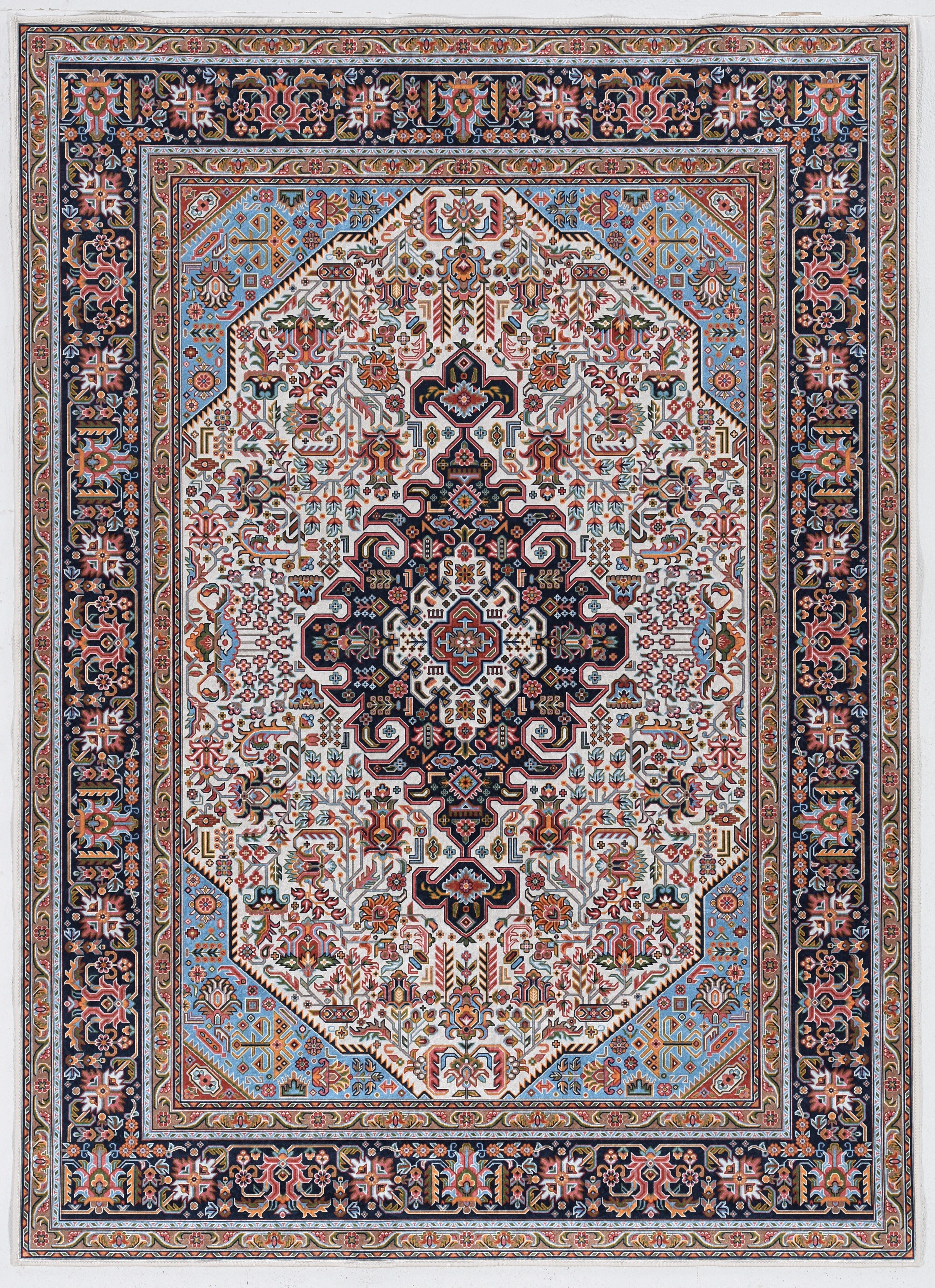 Linon Emerald Landis 2'2" x 3'2" Area Rug, Ivory, large