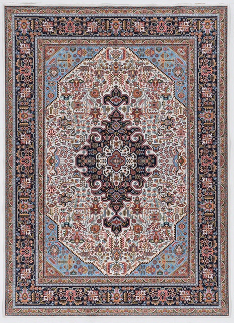 Linon Emerald Landis 6'7" x 9'7" Area Rug, Ivory