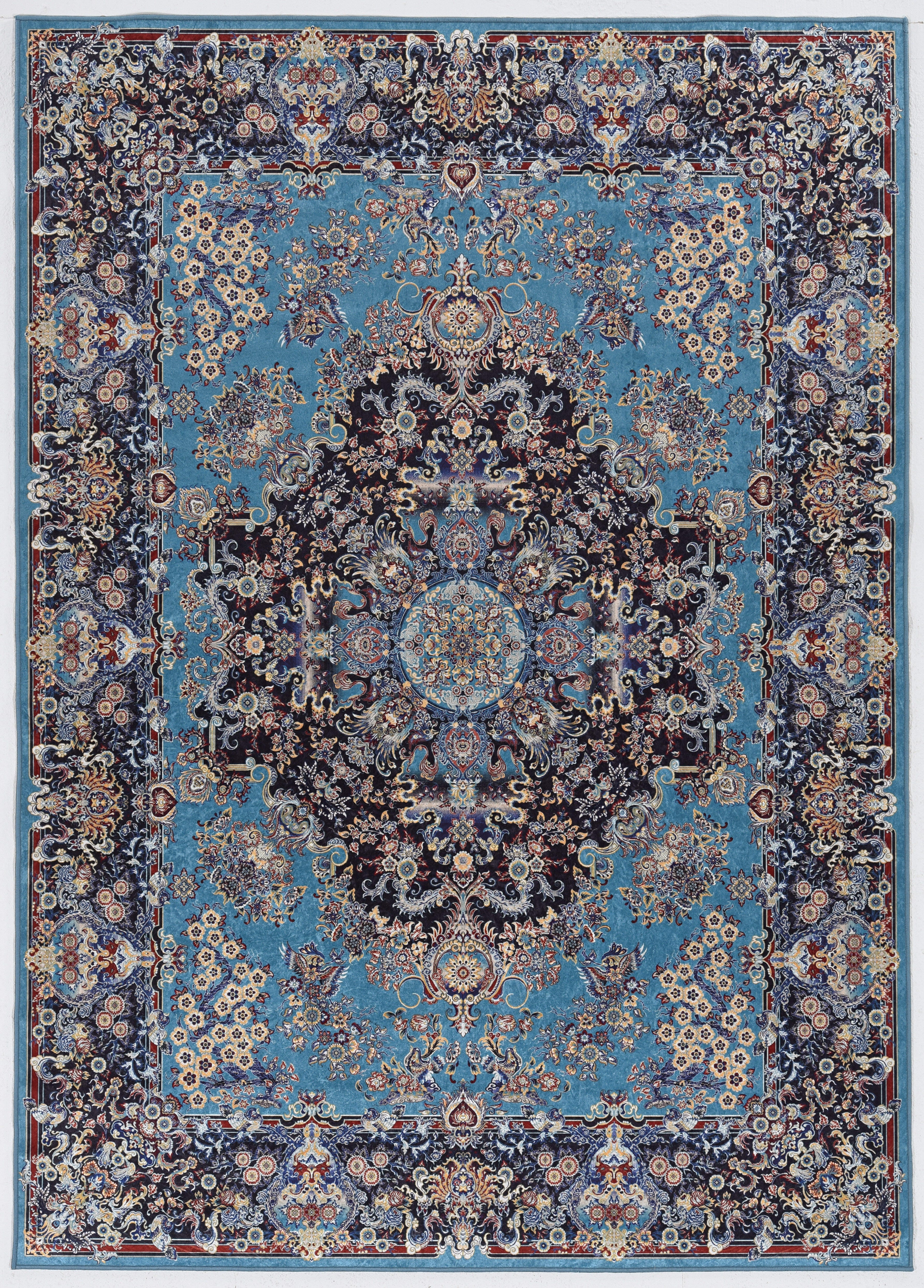 Linon Emerald Martin 2'2" x 3'2" Area Rug, Blue, large