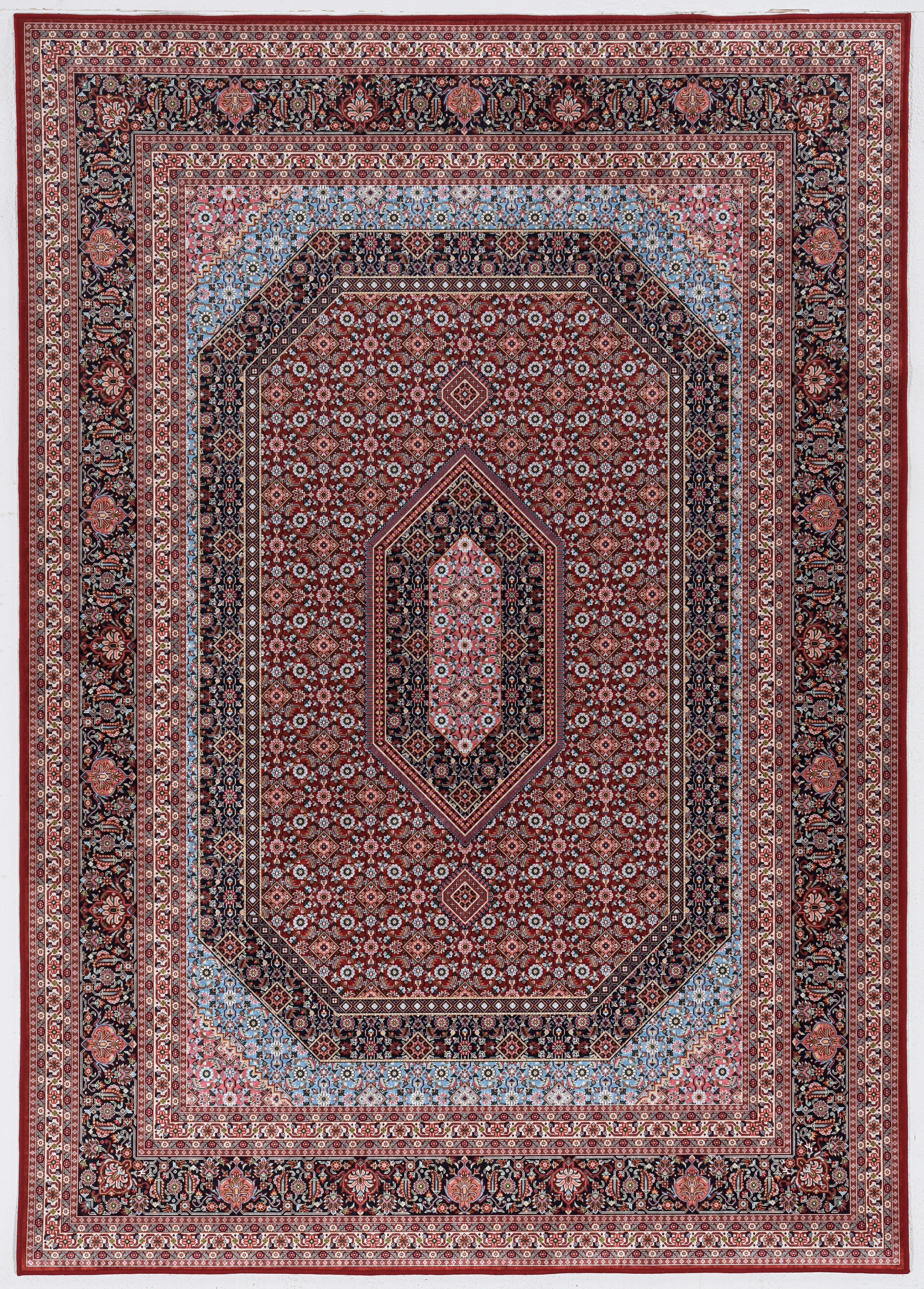 Linon Emerald Milton 2'2" x 3'2" Area Rug, Red, large