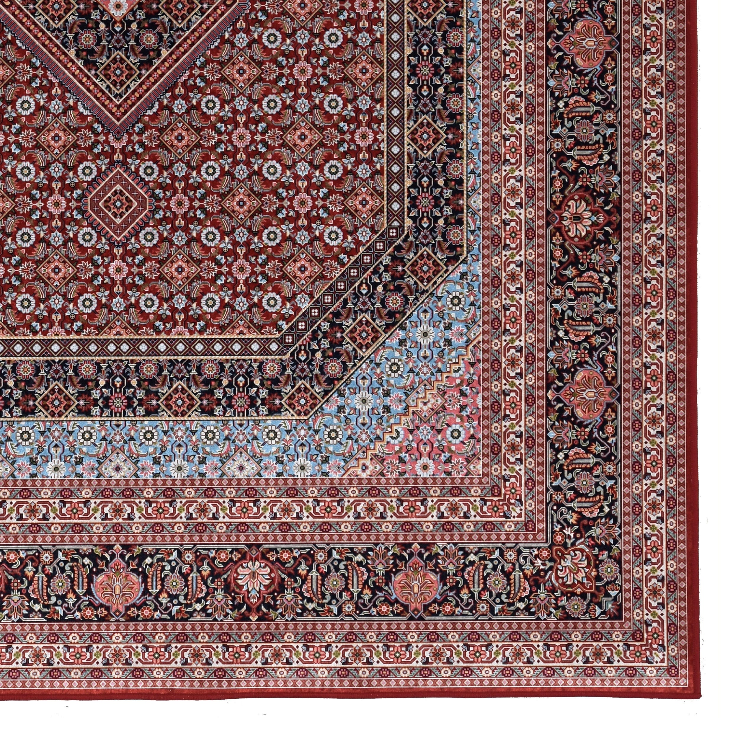 Linon Emerald Milton 3'3" x 5' Area Rug, Red, large