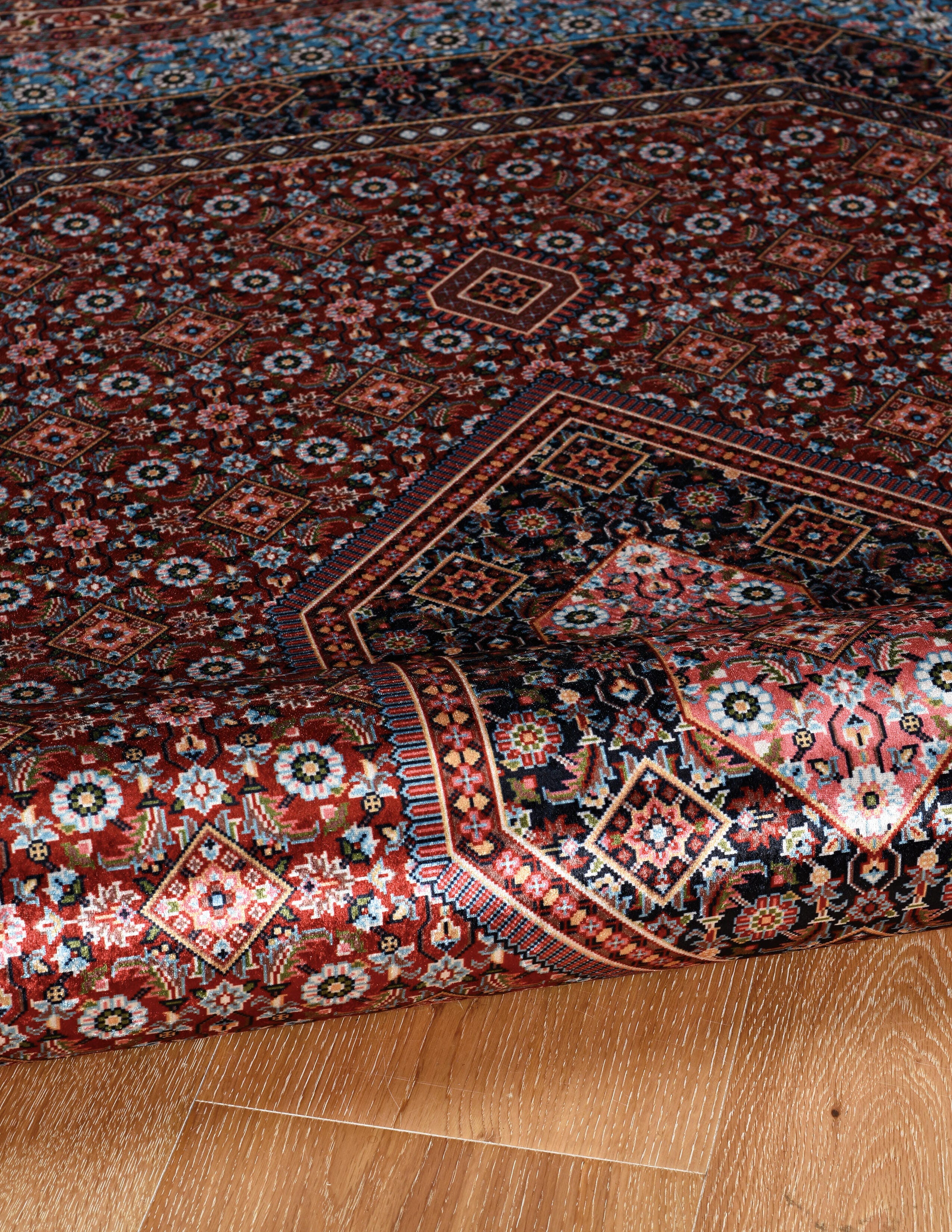 Linon Emerald Milton 5' x 7' Area Rug, Red, large