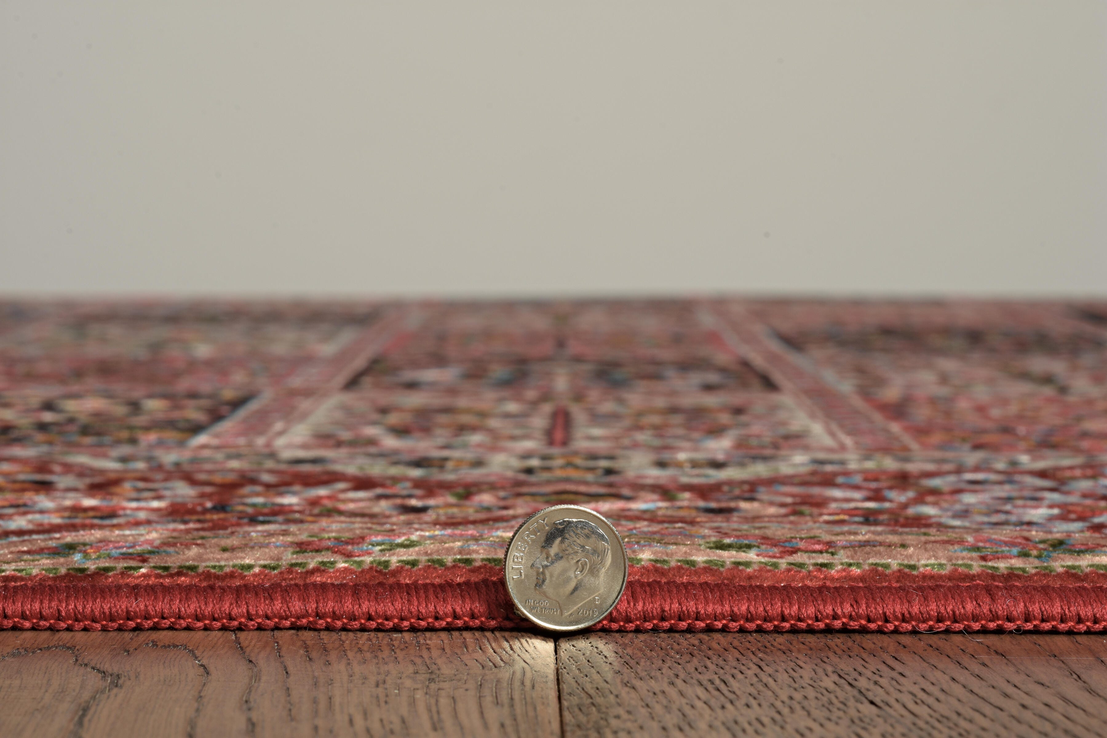 Linon Emerald Morris 5' x 7' Area Rug, Red, large