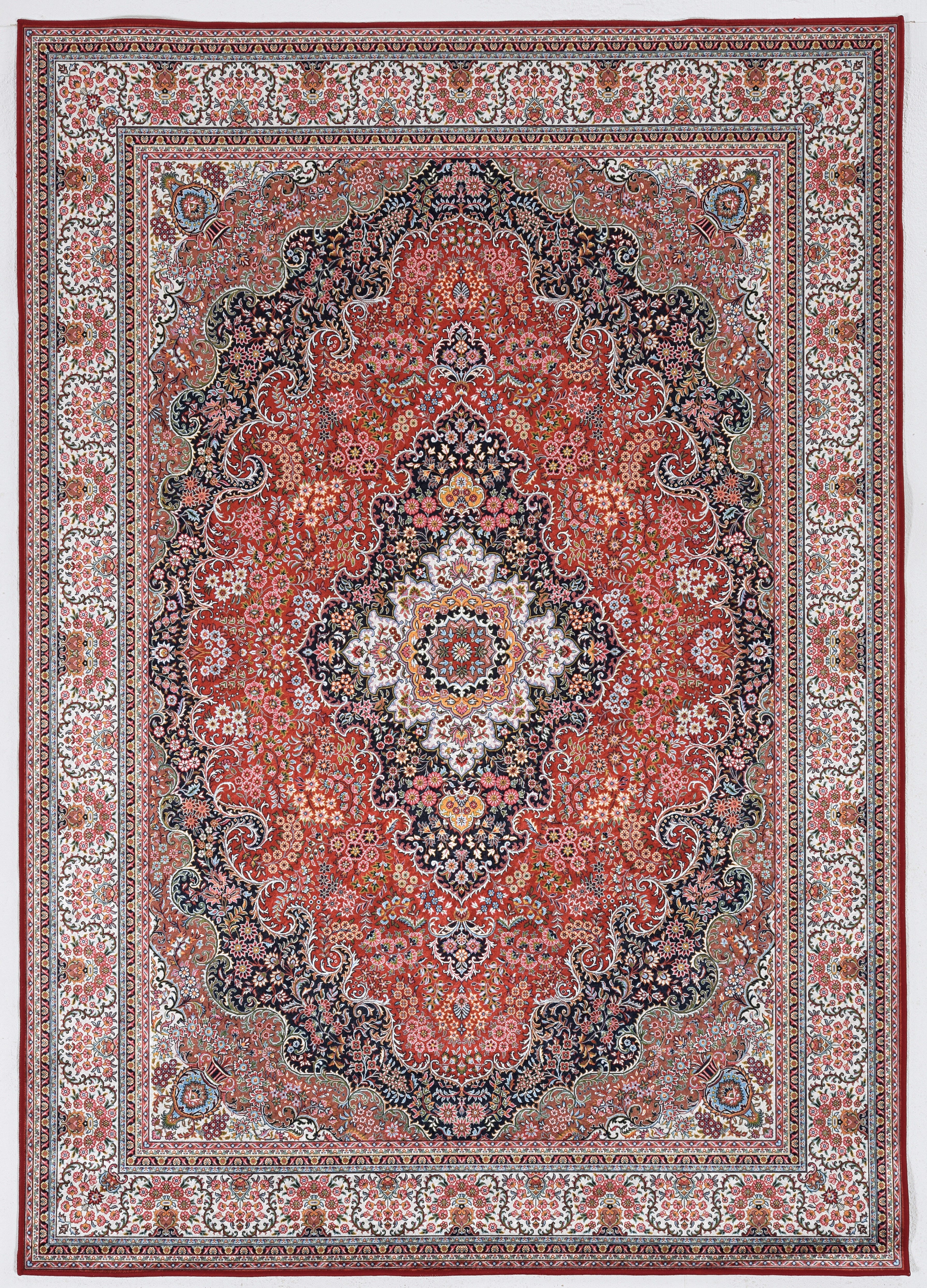 Linon Emerald Sanlin 3'3" x 5' Area Rug, Red, large