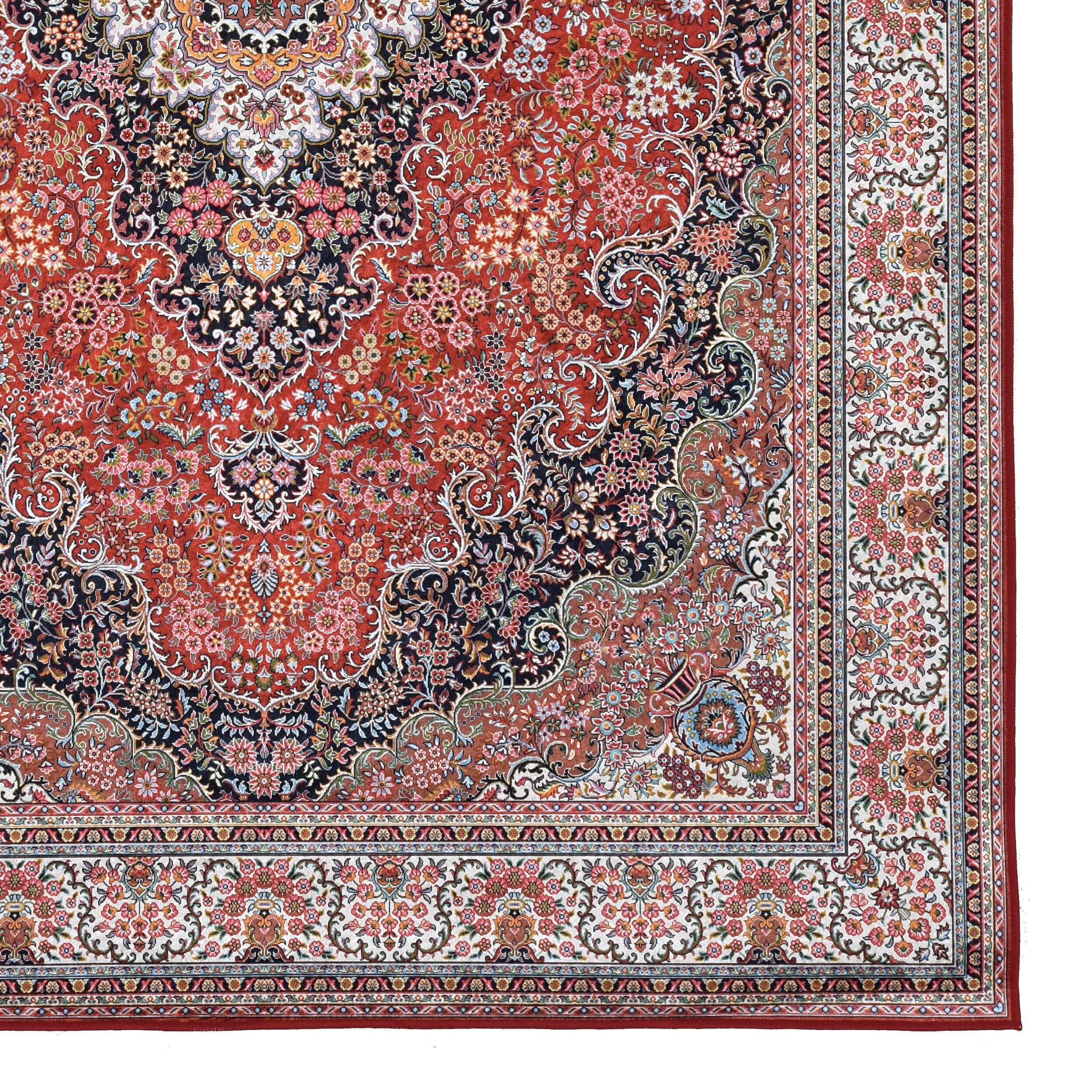 Linon Emerald Sanlin 3'3" x 5' Area Rug, Red, large