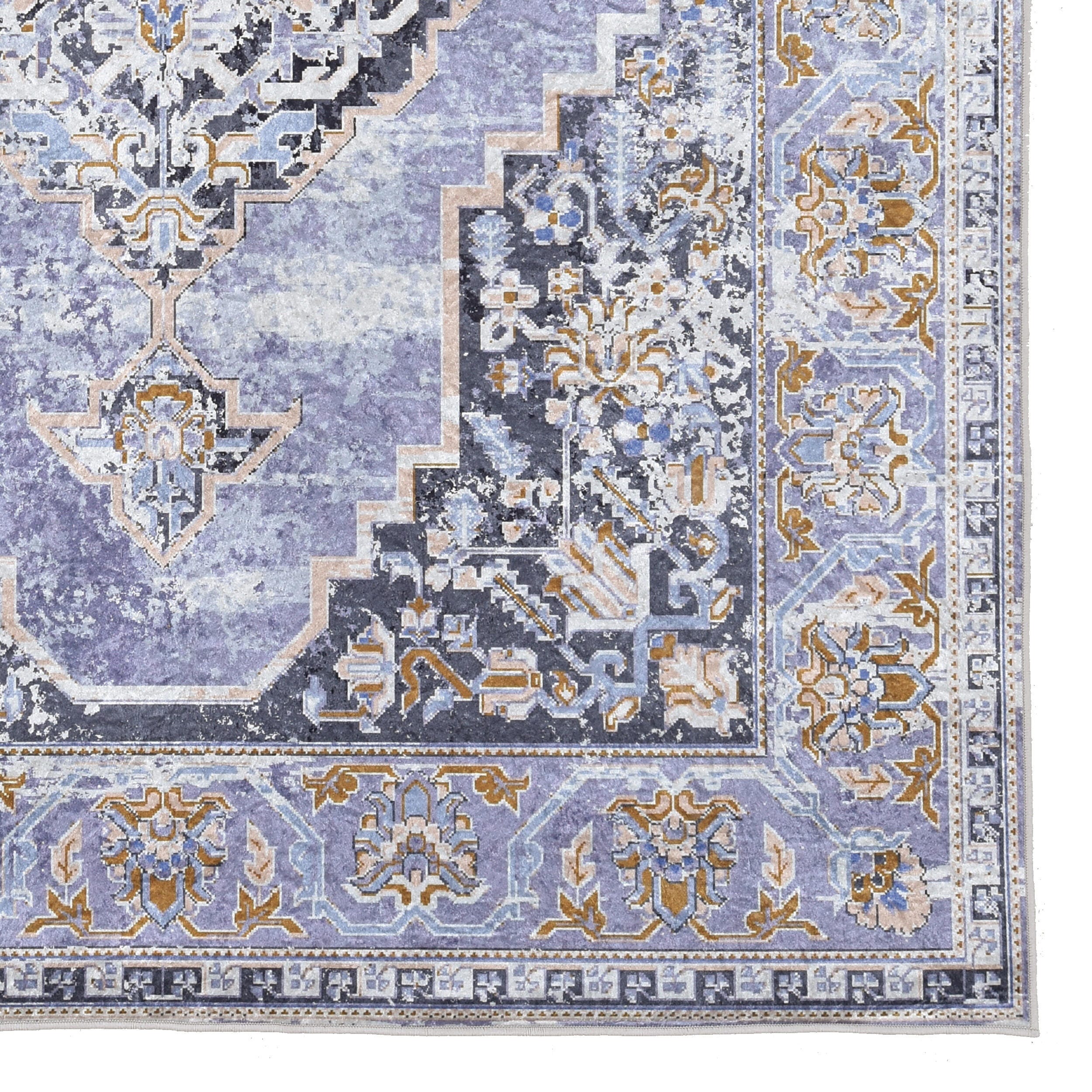 Linon Emerald Tyler 2'2" x 3'2" Area Rug, Lavender, large