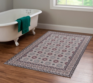 Linon Emerald Charlotte 3'3" x 5' Area Rug, Ivory, rollover
