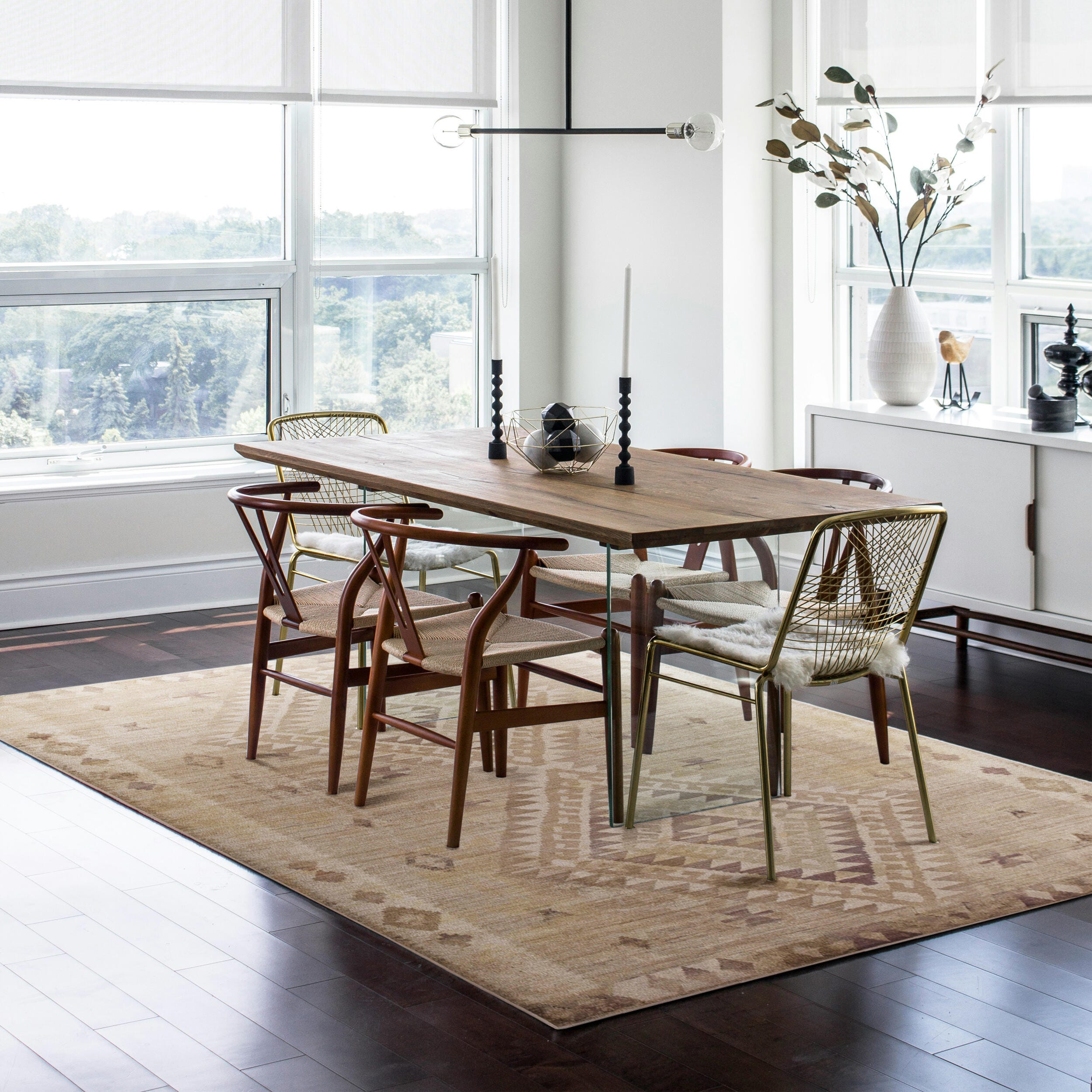 Linon Oakland Calhoun 8' x 10'  Area Rug, Sand, rollover