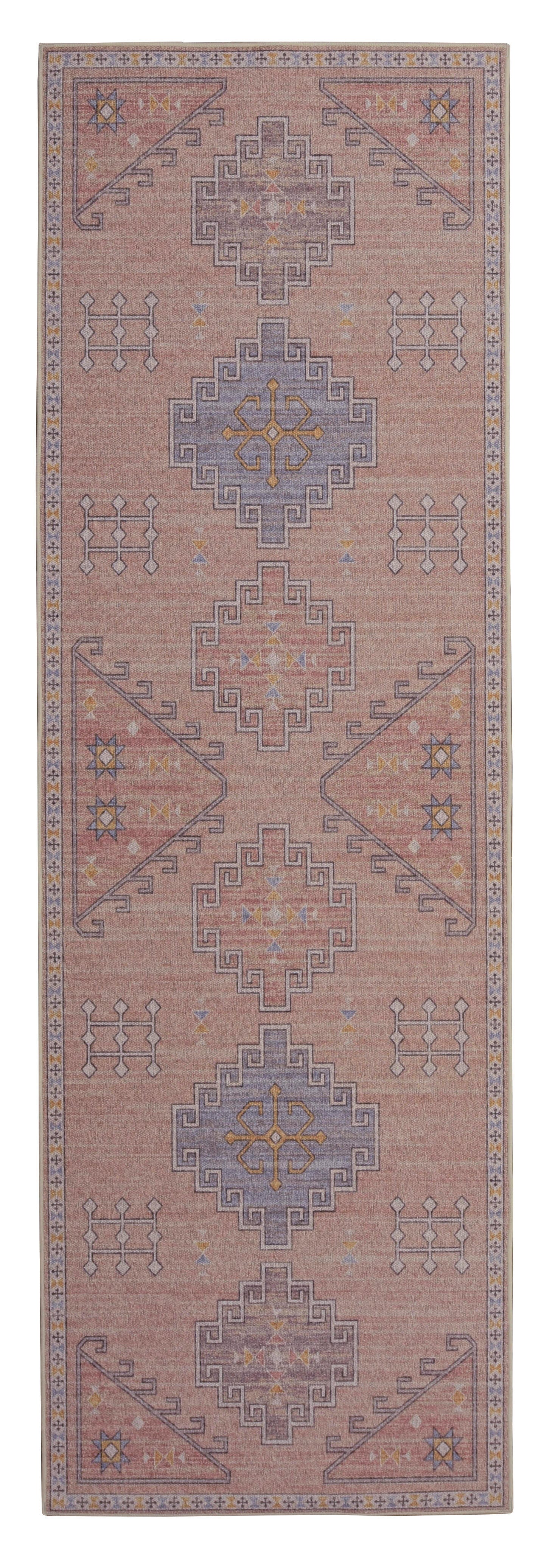 Linon Oakland Emerson 2'6" x 8'  Runner Rug, Pink, large