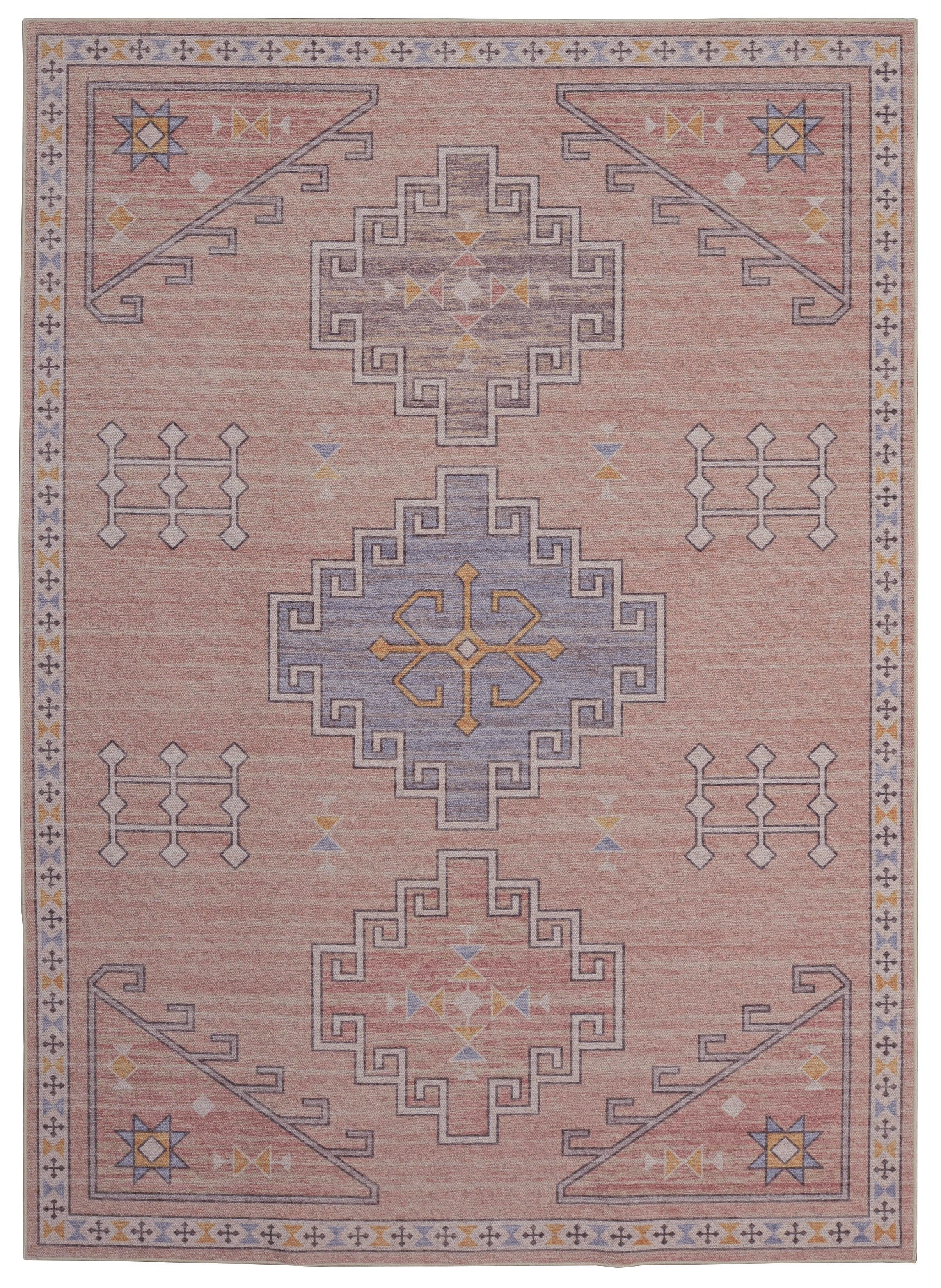Linon Oakland Emerson 5' x 7'  Area Rug, Pink, large