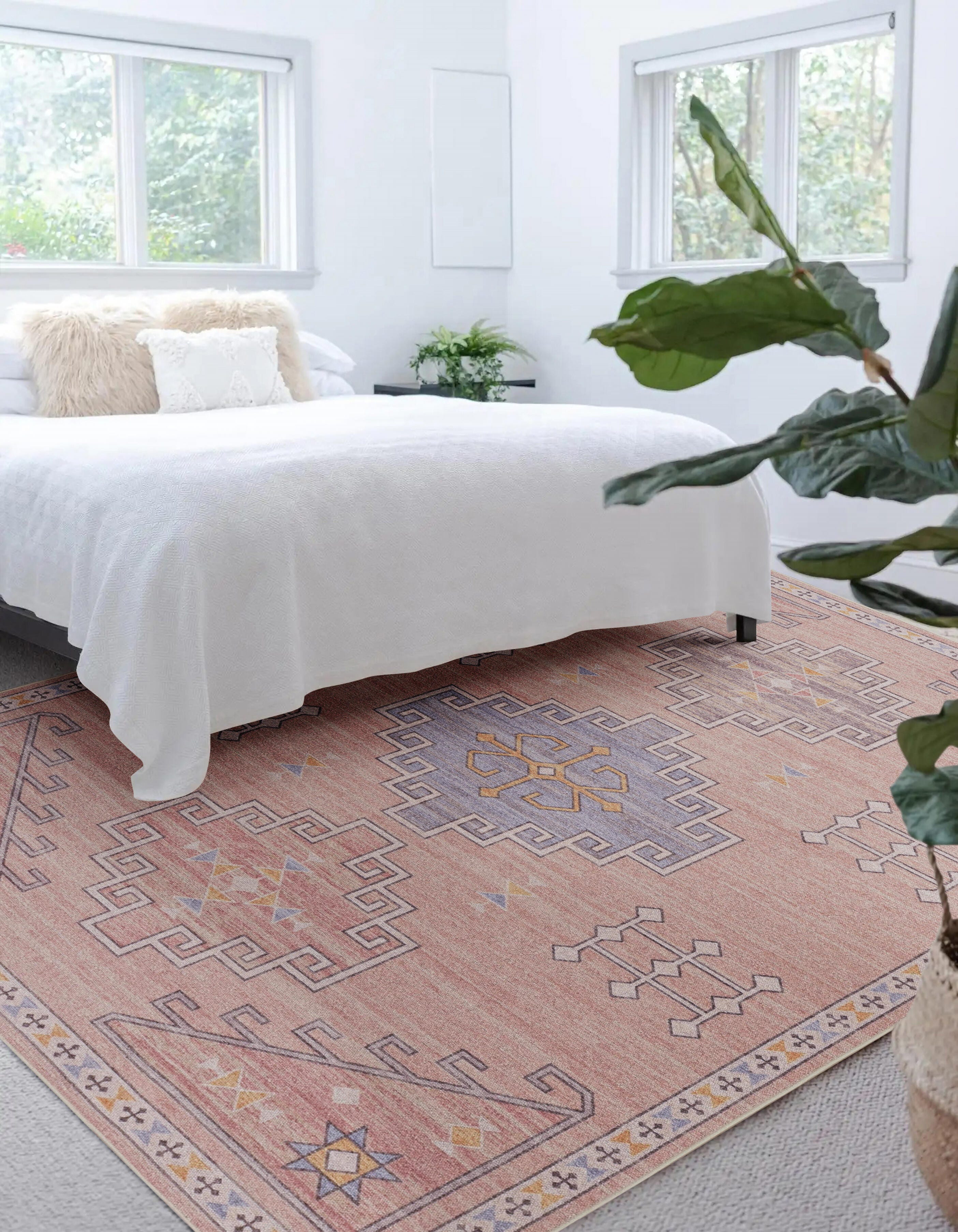 Linon Oakland Emerson 8' x 10'  Area Rug, Pink, rollover