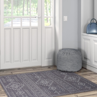 Linon Oakland Ivan 3' x 5' Area Rug, Gray, rollover