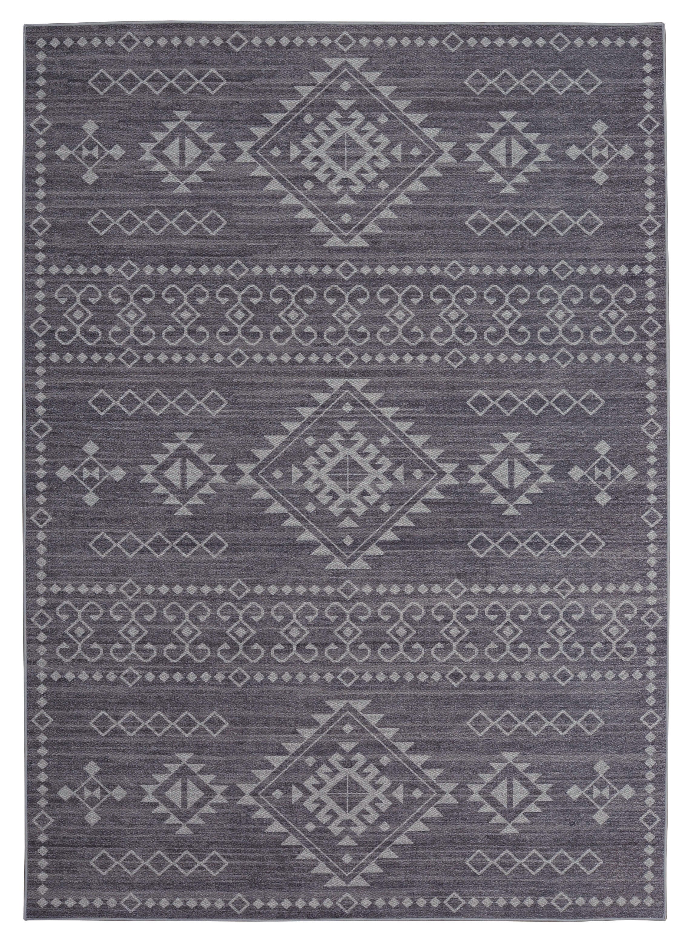 Linon Oakland Ivan 3' x 5'  Area Rug, Gray, large