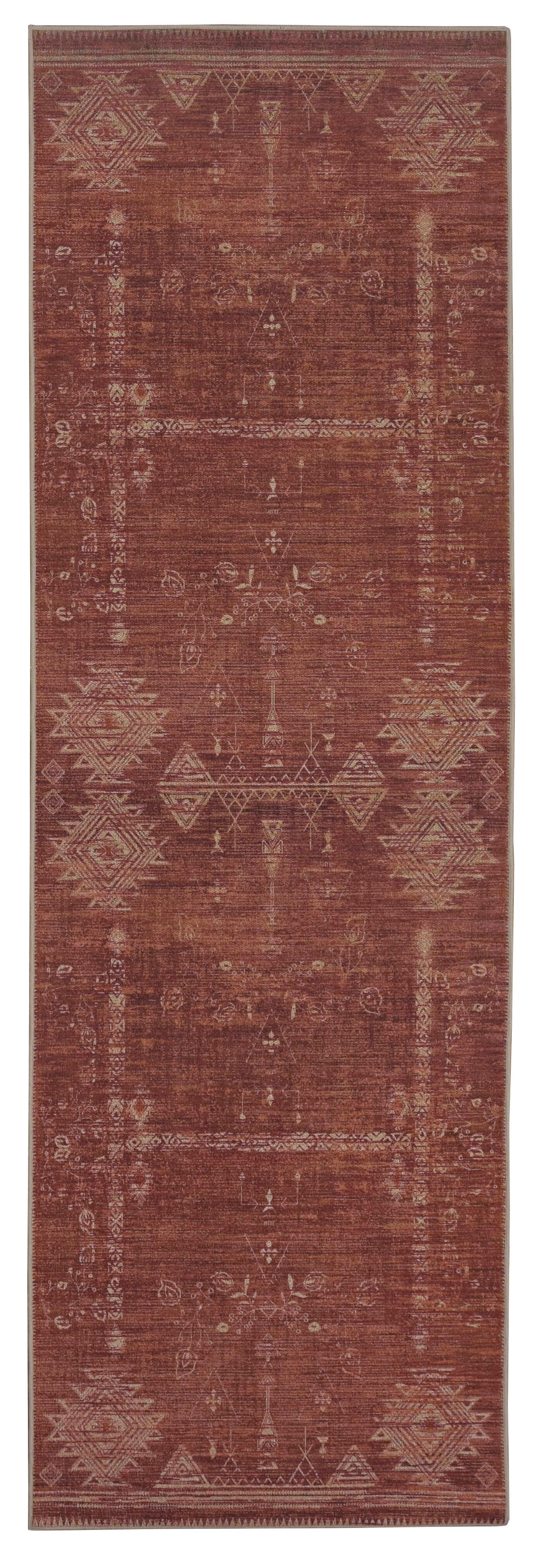 Linon Oakland Maynor 2'6" x 8'  Runner Rug, Brown, large