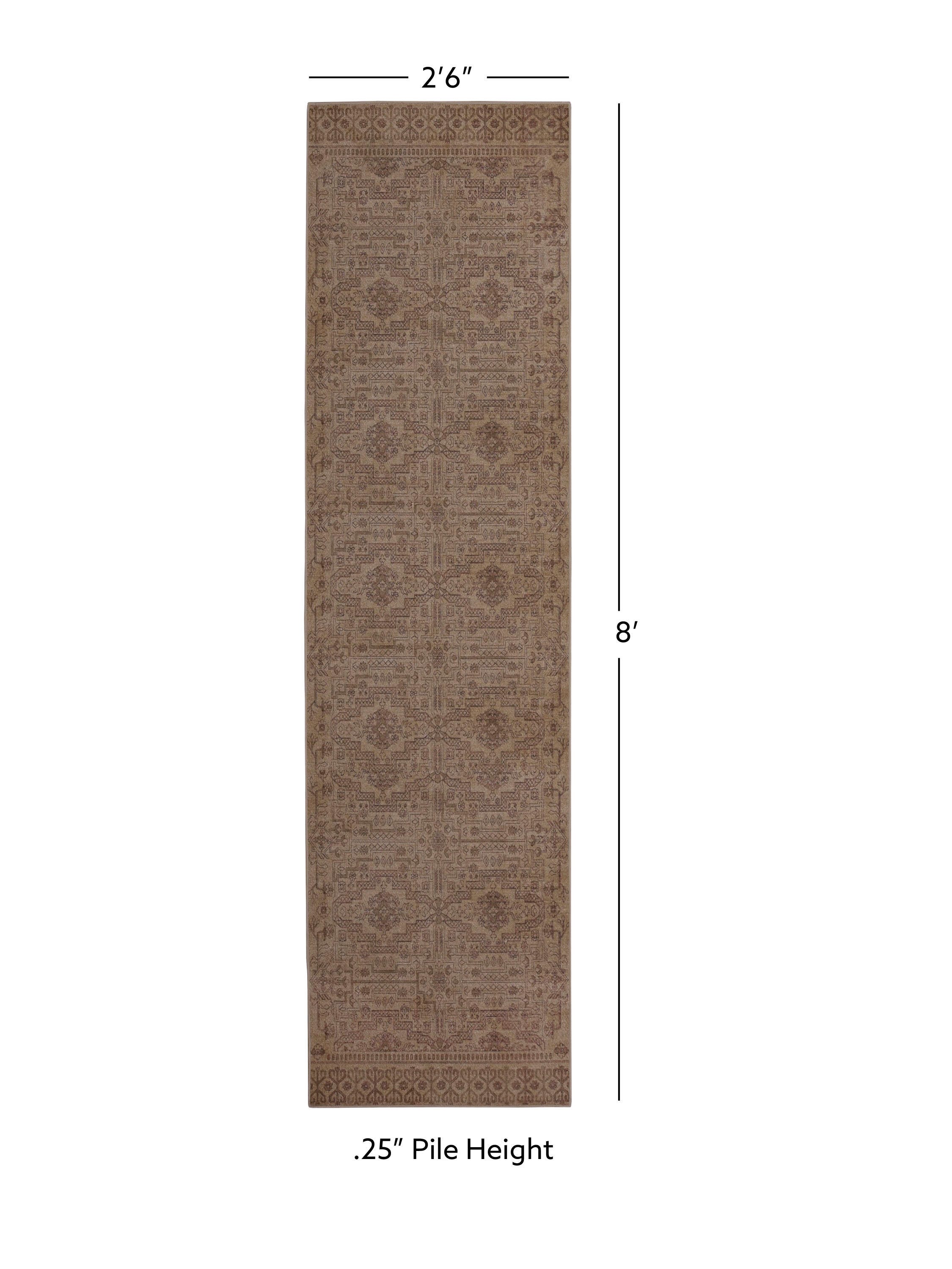 Linon Oakland Sloan 2'6" x 8'  Runner Rug, Sand, large