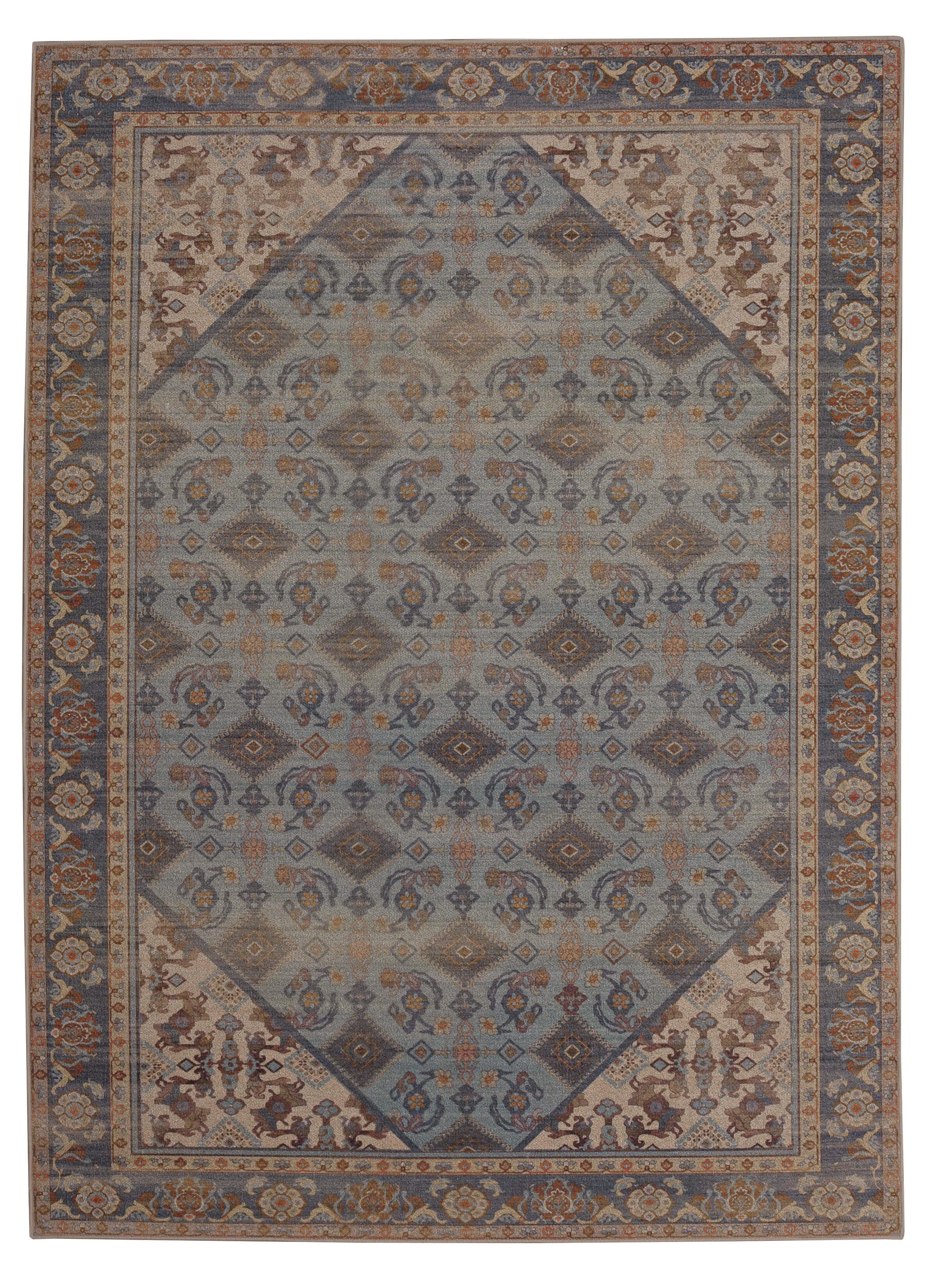 Linon Oakland Wesley 3' x 5'  Area Rug, Blue, large