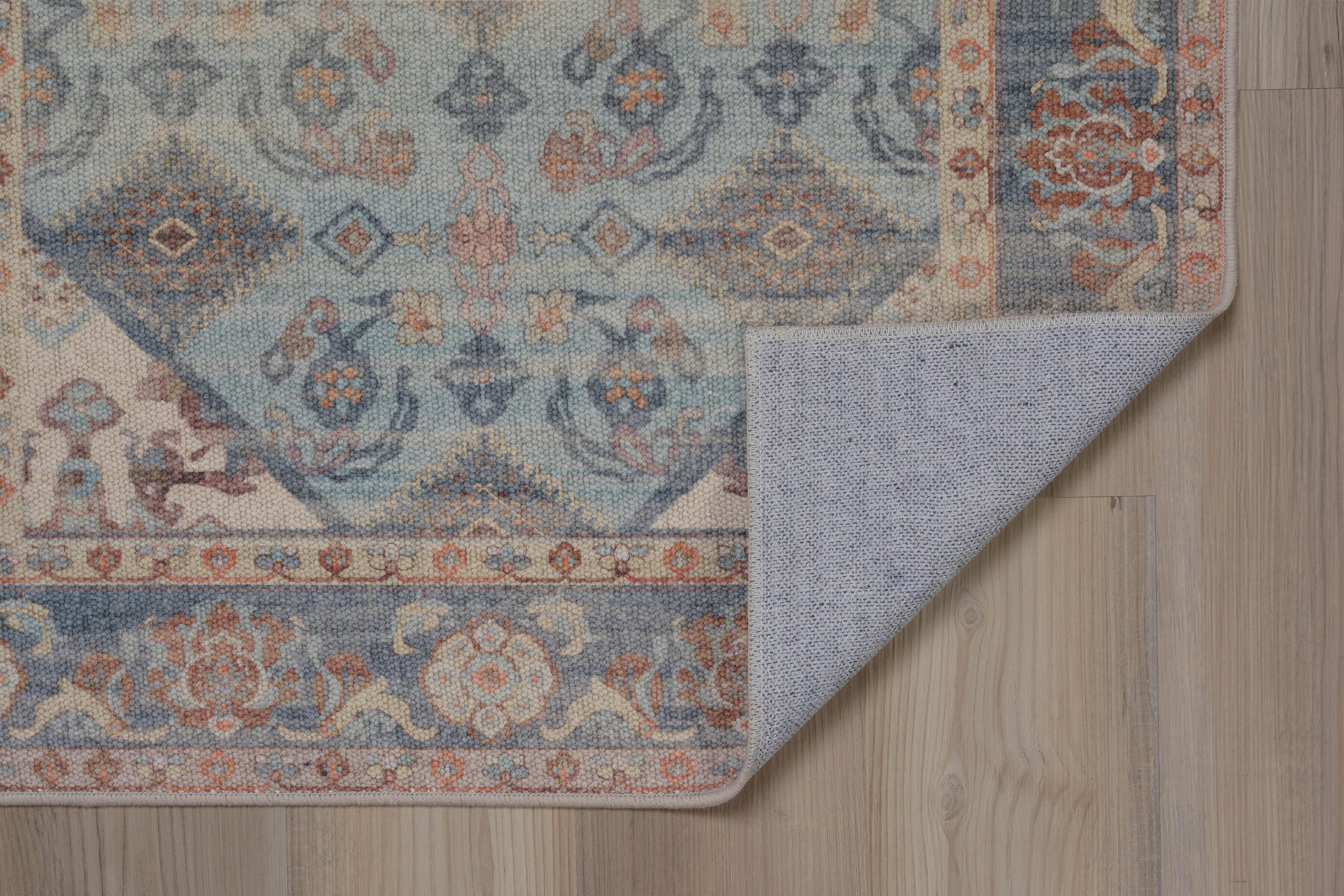 Linon Oakland Wesley 3' x 5'  Area Rug, Blue, large
