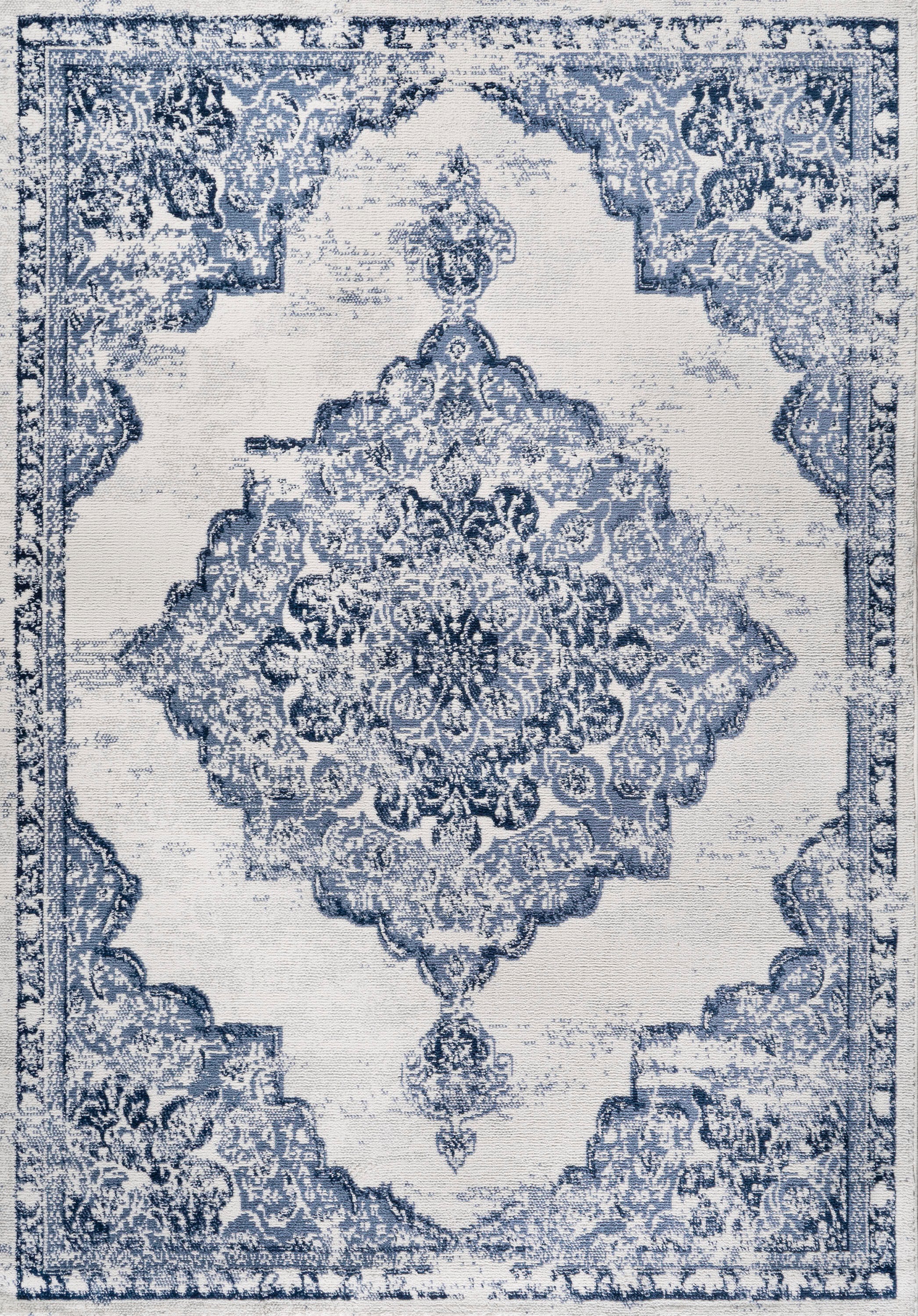 Jonathan Y Alhambra 5' x 8' Area Rug, Light Blue/Ivory, large