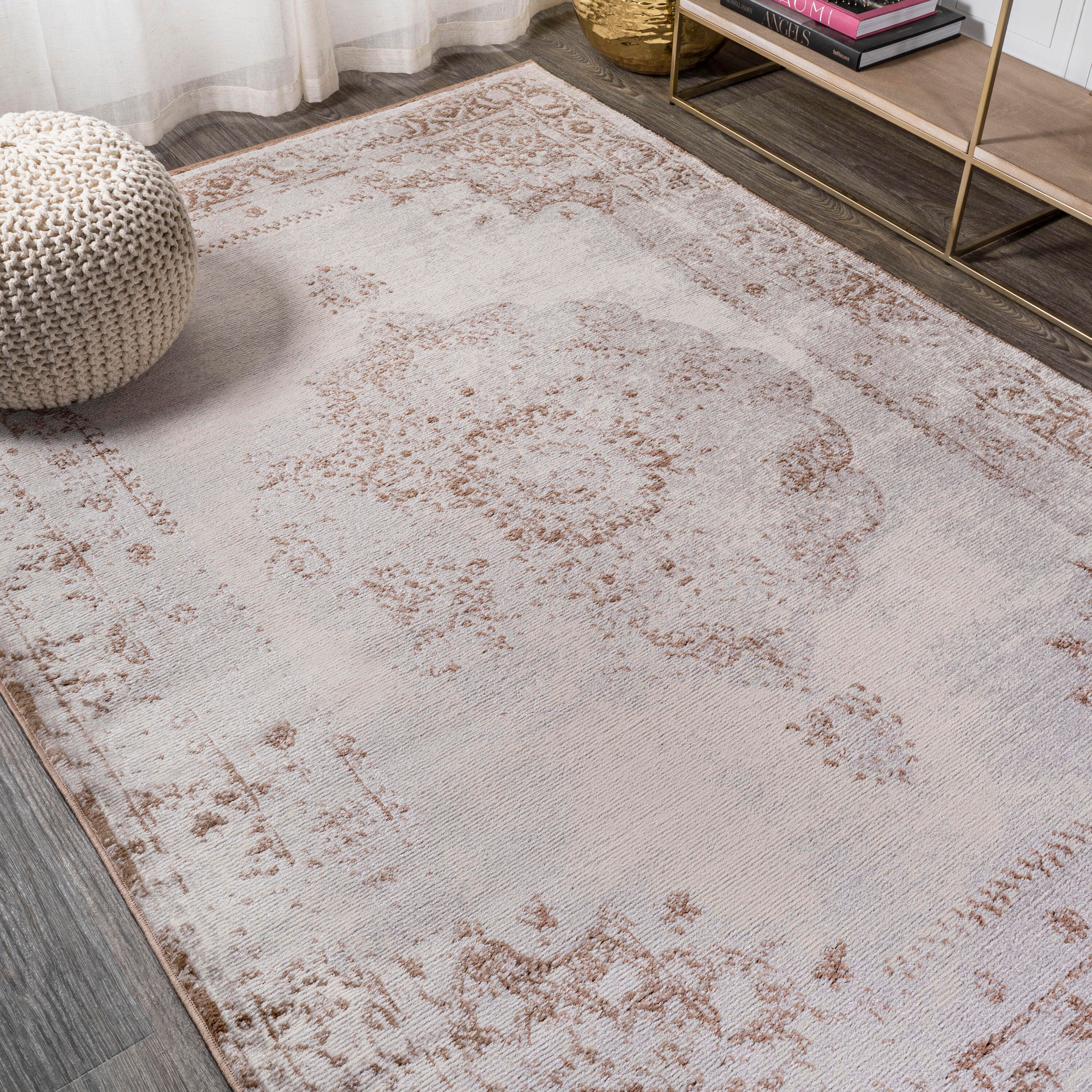 Jonathan Y Rosalia 4' x 6' Area Rug, Brown, large